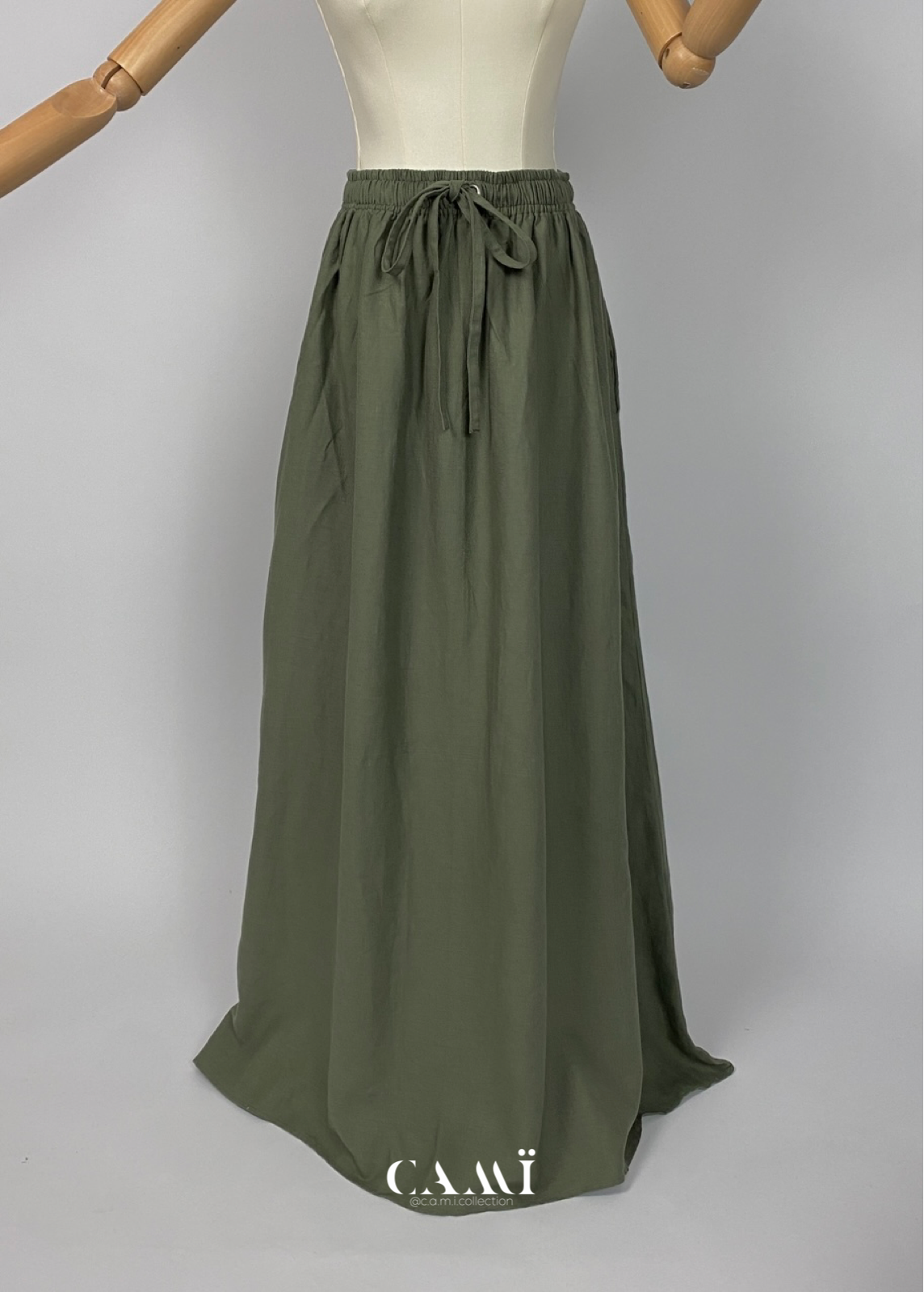 Leinen-Baumwolle Set khaki