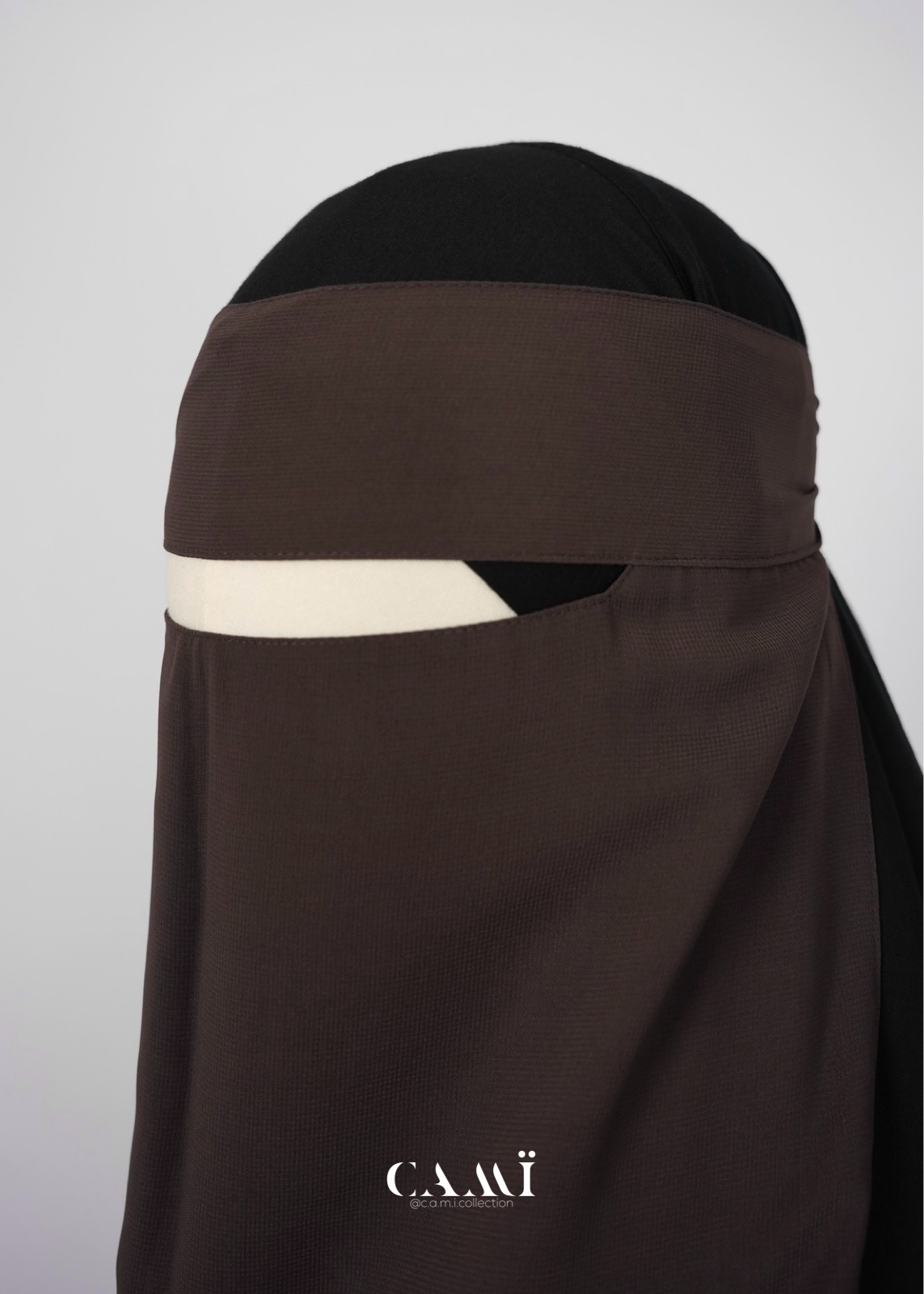 Niqab dark taupe