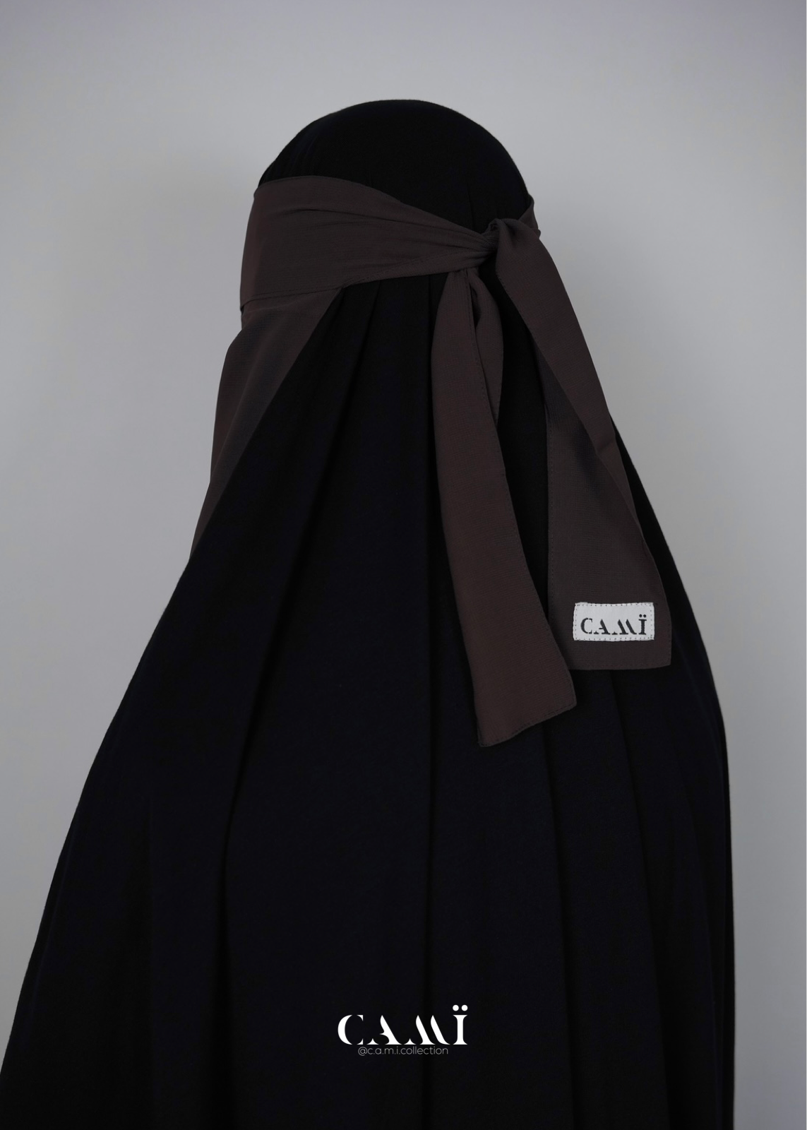 Niqab dark taupe
