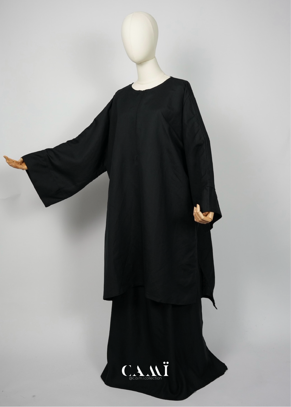 Leinen-Baumwolle Set schwarz