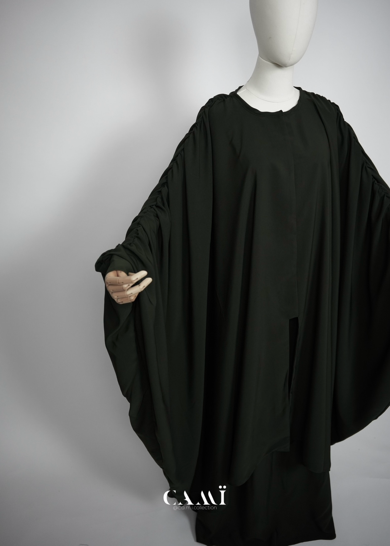 Abaya Set dark khaki green