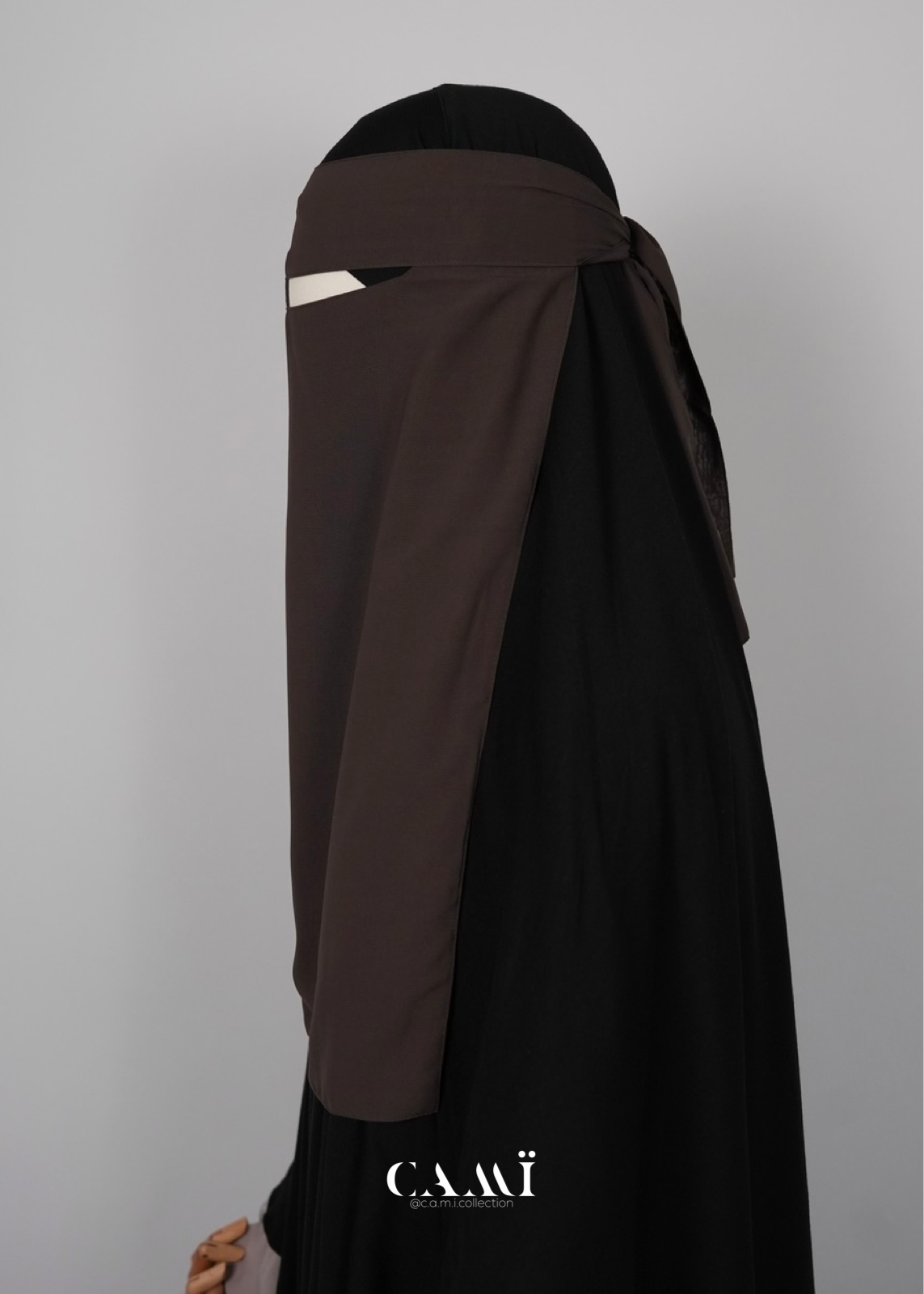 Niqab dark taupe