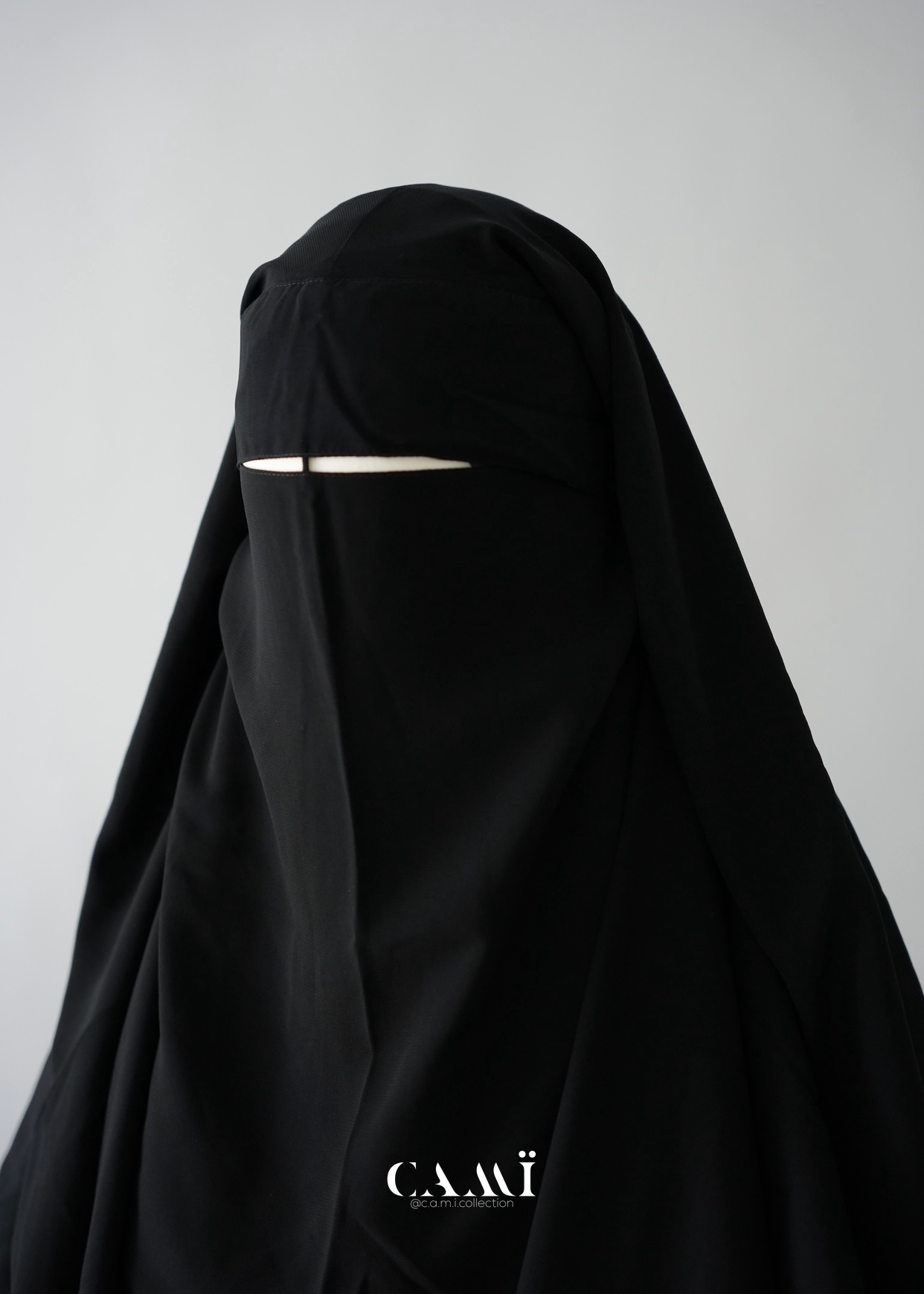 Three-layer niqab black
