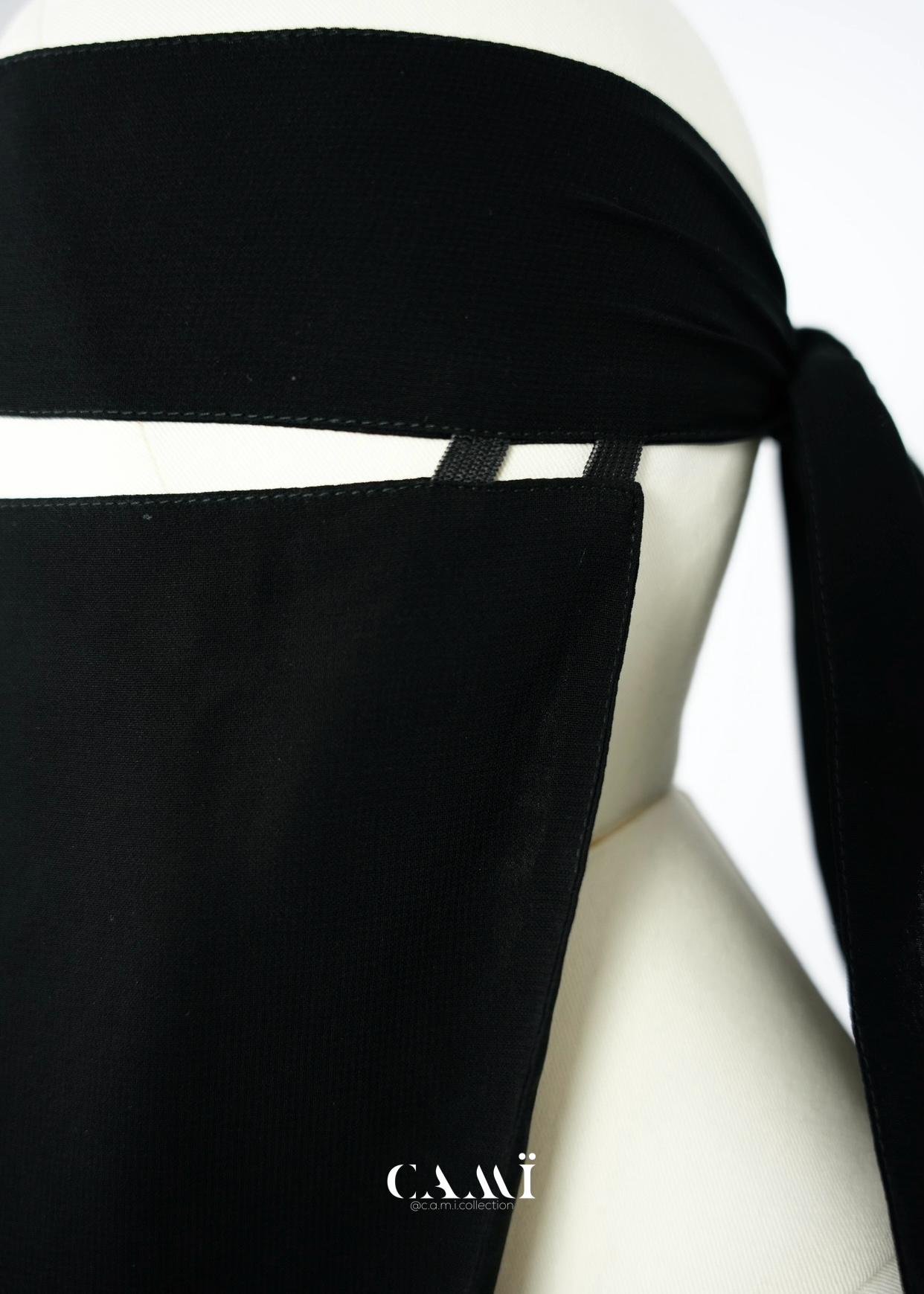 18“ Single Layer Niqab With Elastic Sides | pull down Niqab