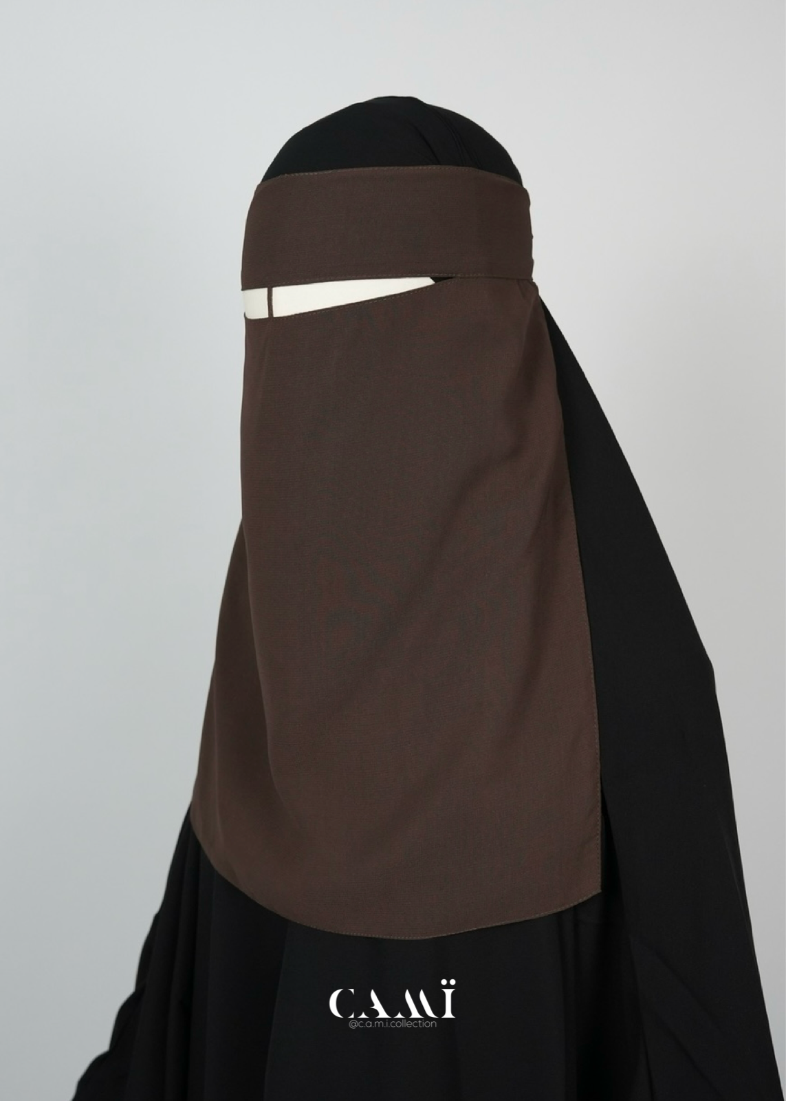 Niqab dunkelbraun