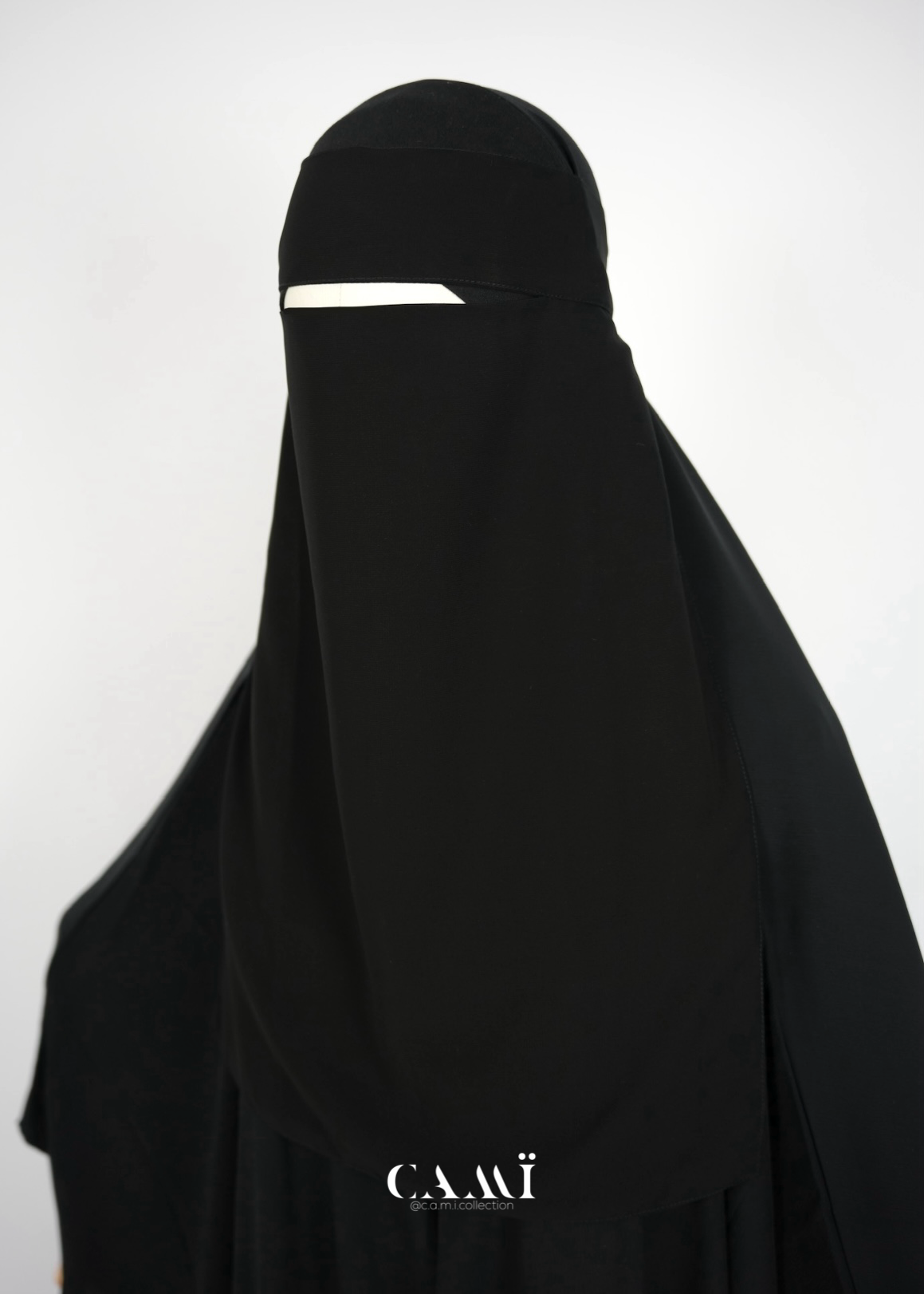 medium length 18“ niqab black