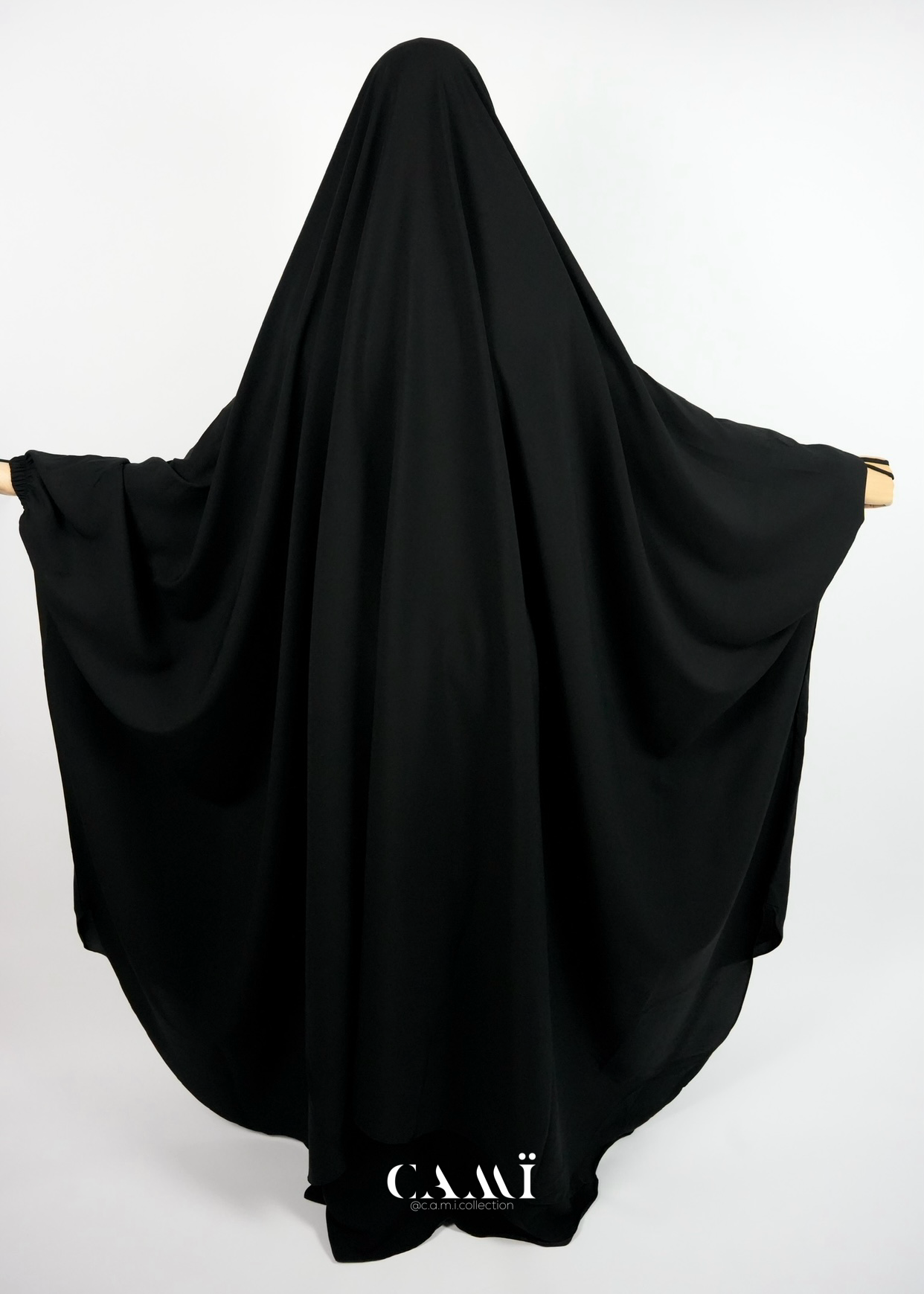 Jilbab with skirt 2-piece black