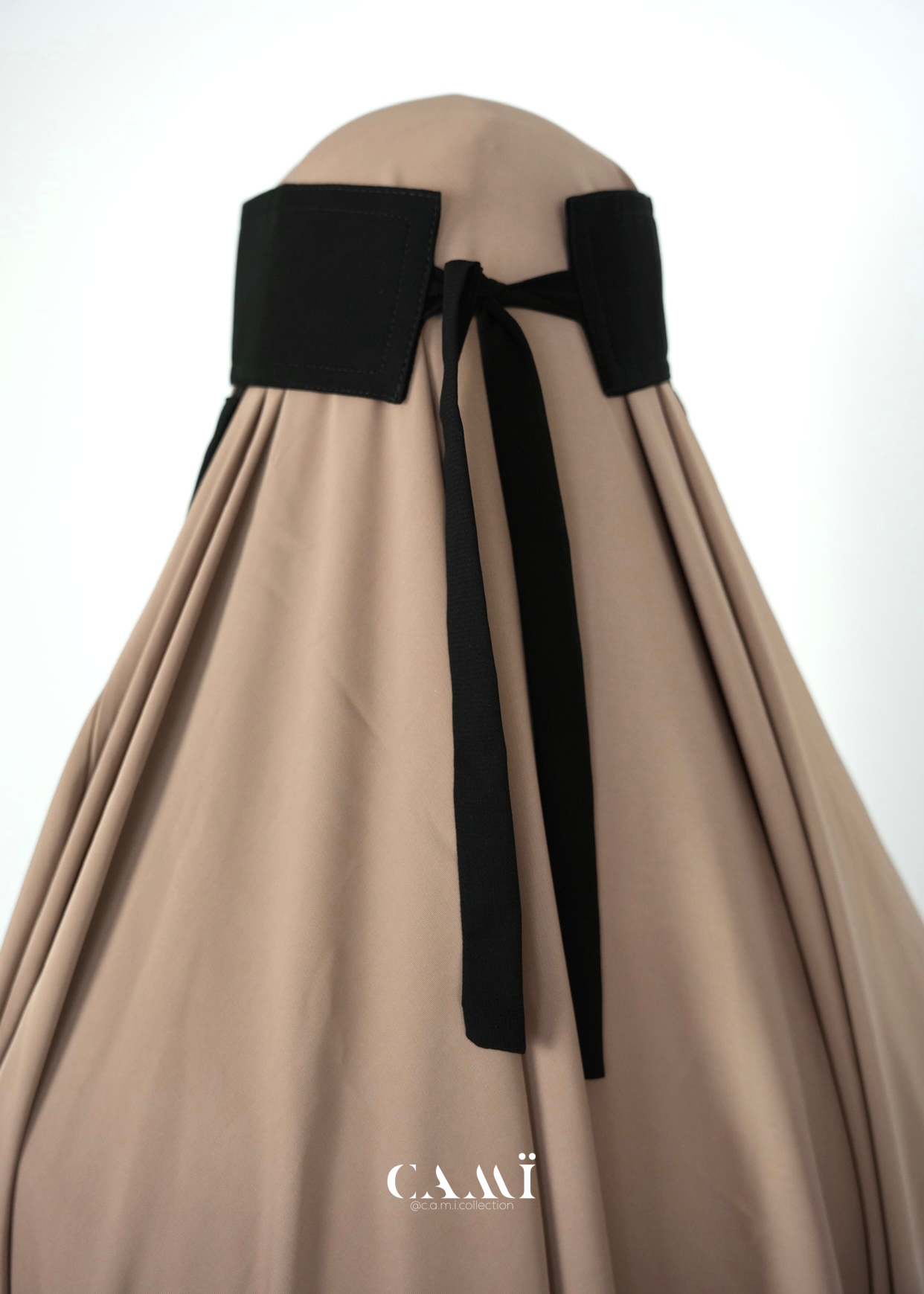 stiff headband Saudi Niqab with elastic sides