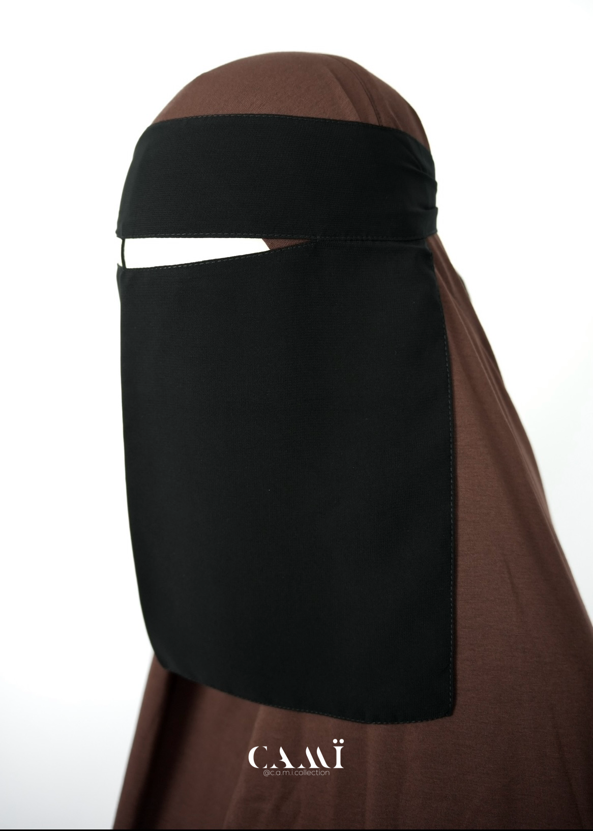 Niqab black single layer
