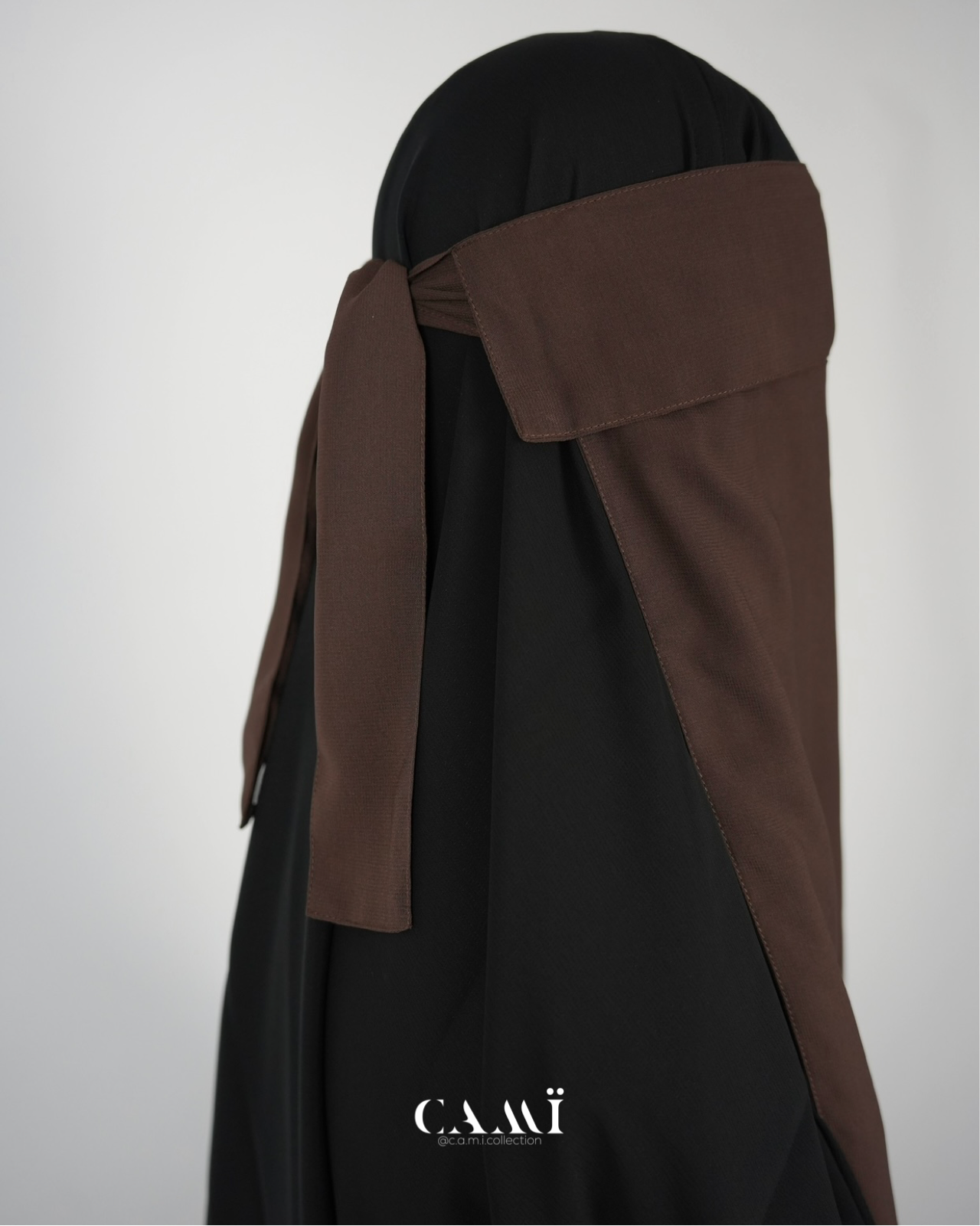 Niqab mit Klappe dunkelbraun Flap Niqab