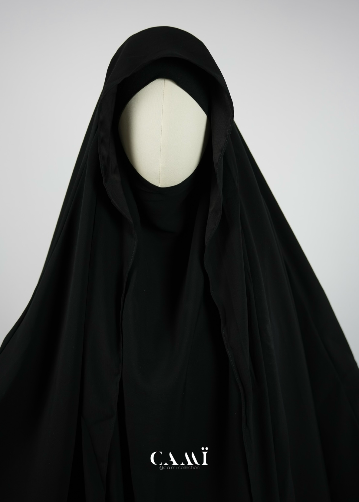Jilbab with skirt 2-piece black