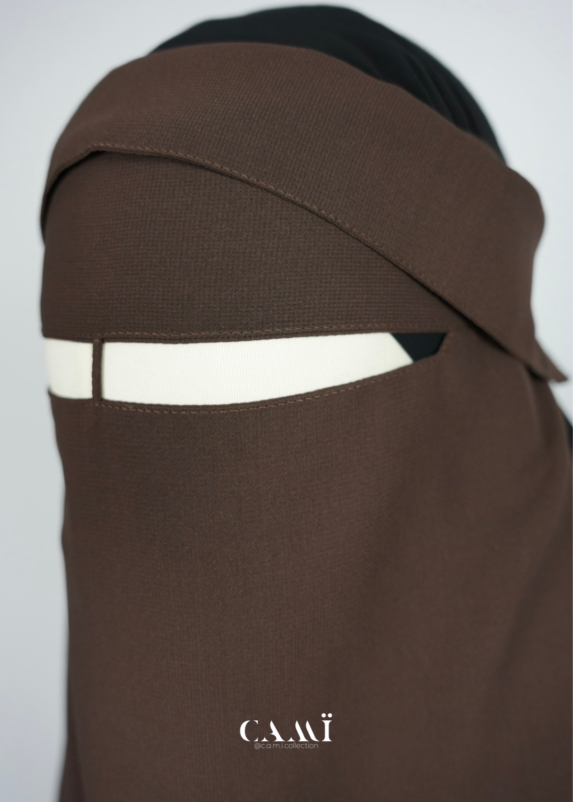 Niqab mit Klappe dunkelbraun Flap Niqab