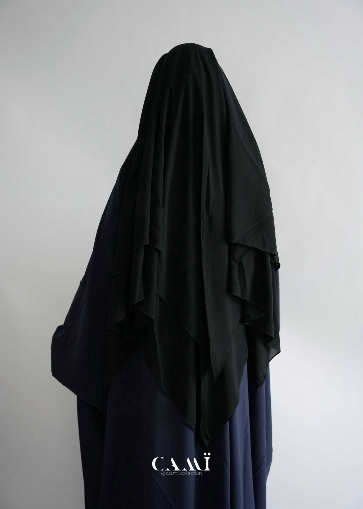 Three-layer niqab black