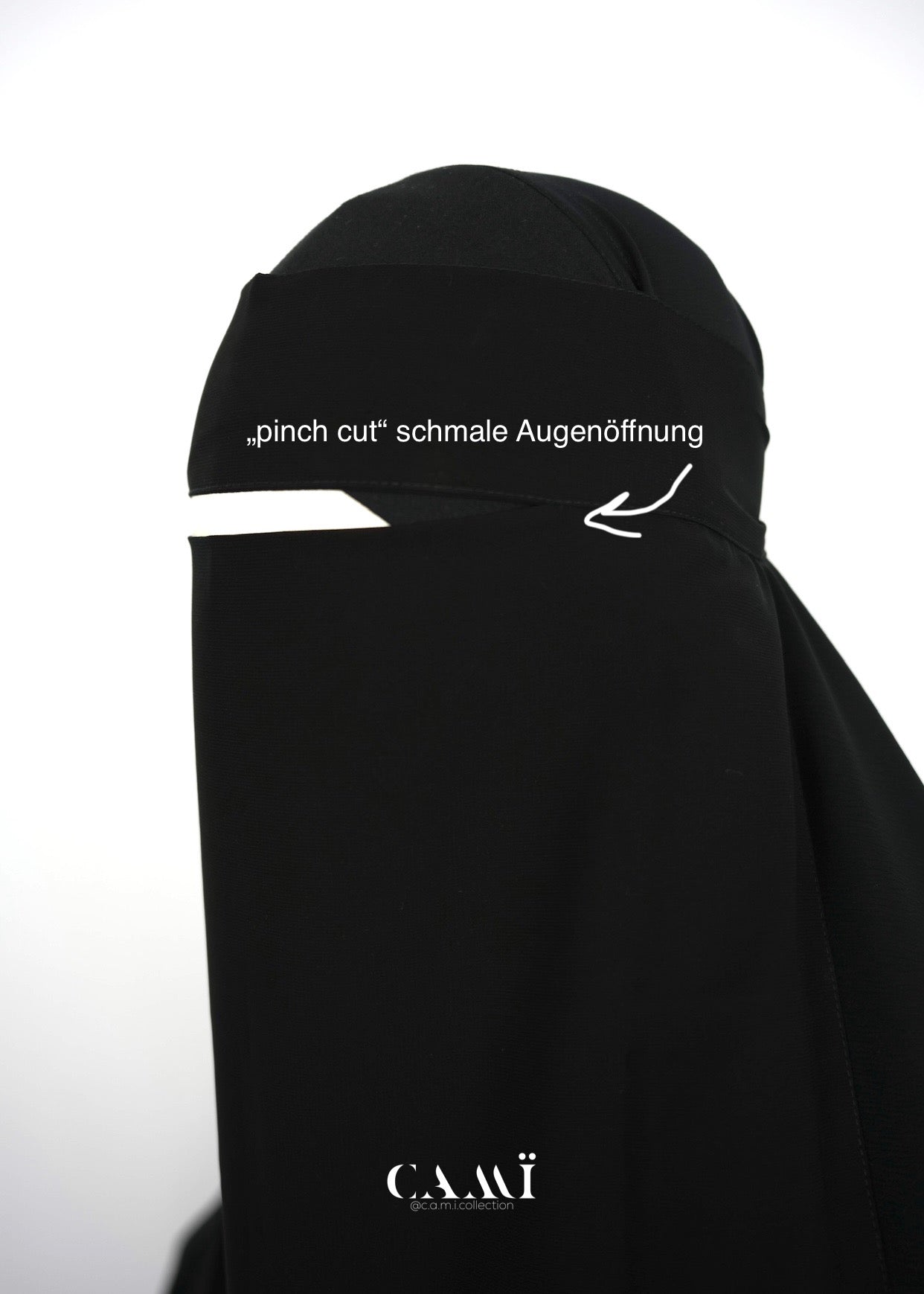 Three-layer niqab black