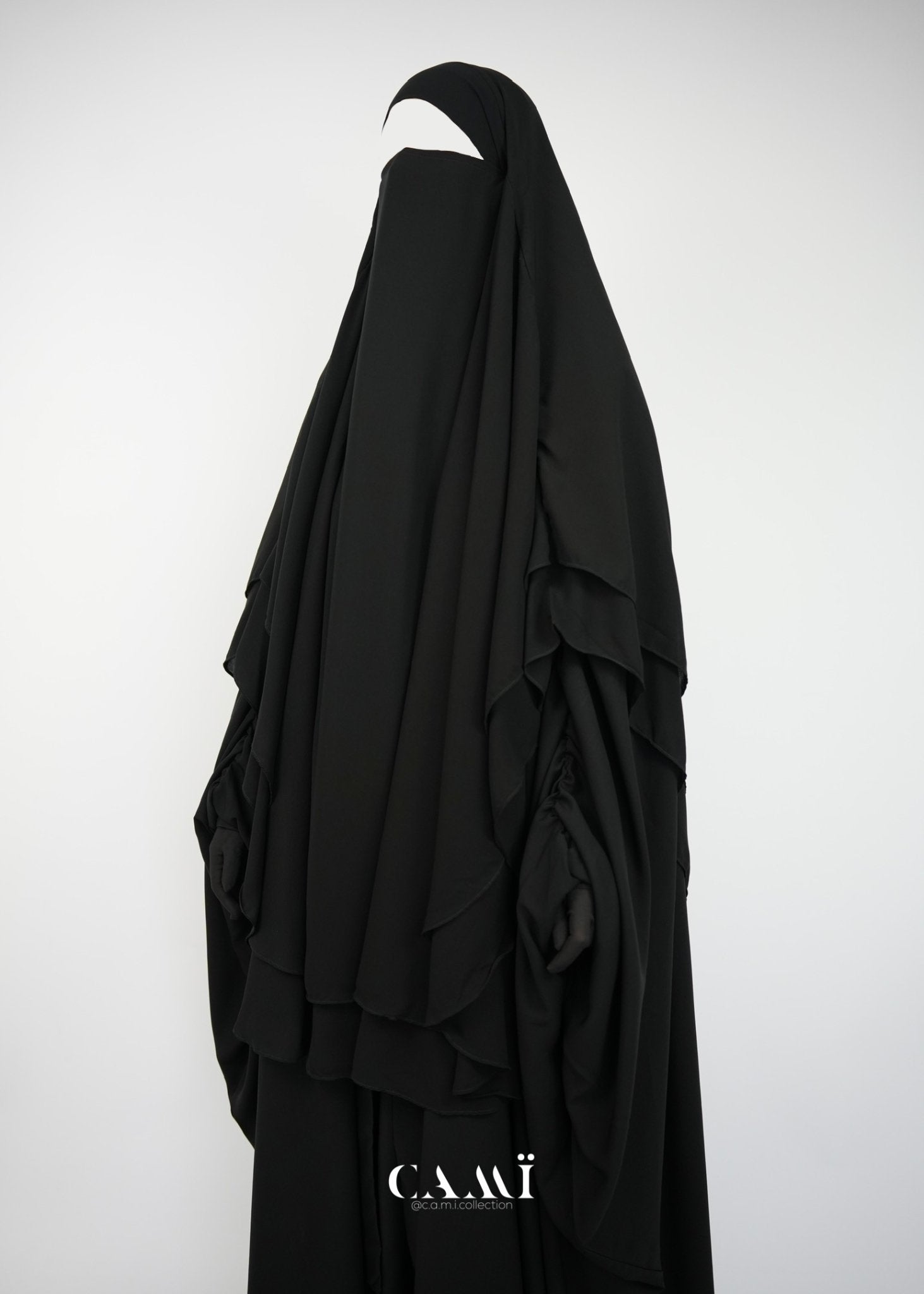 Khimar Chiffon zweilagig lang - CAMÏ