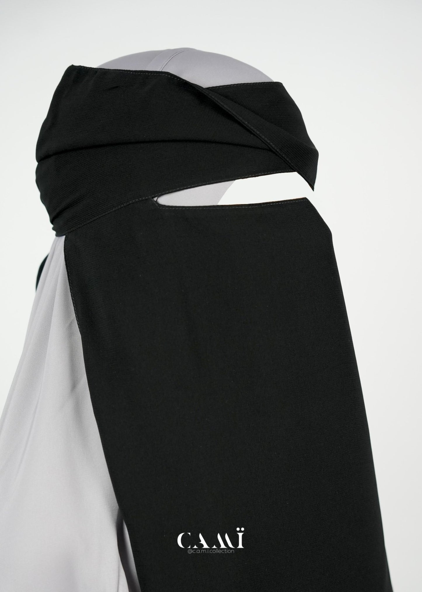 Niqab mit Klappe schwarz - CAMÏ