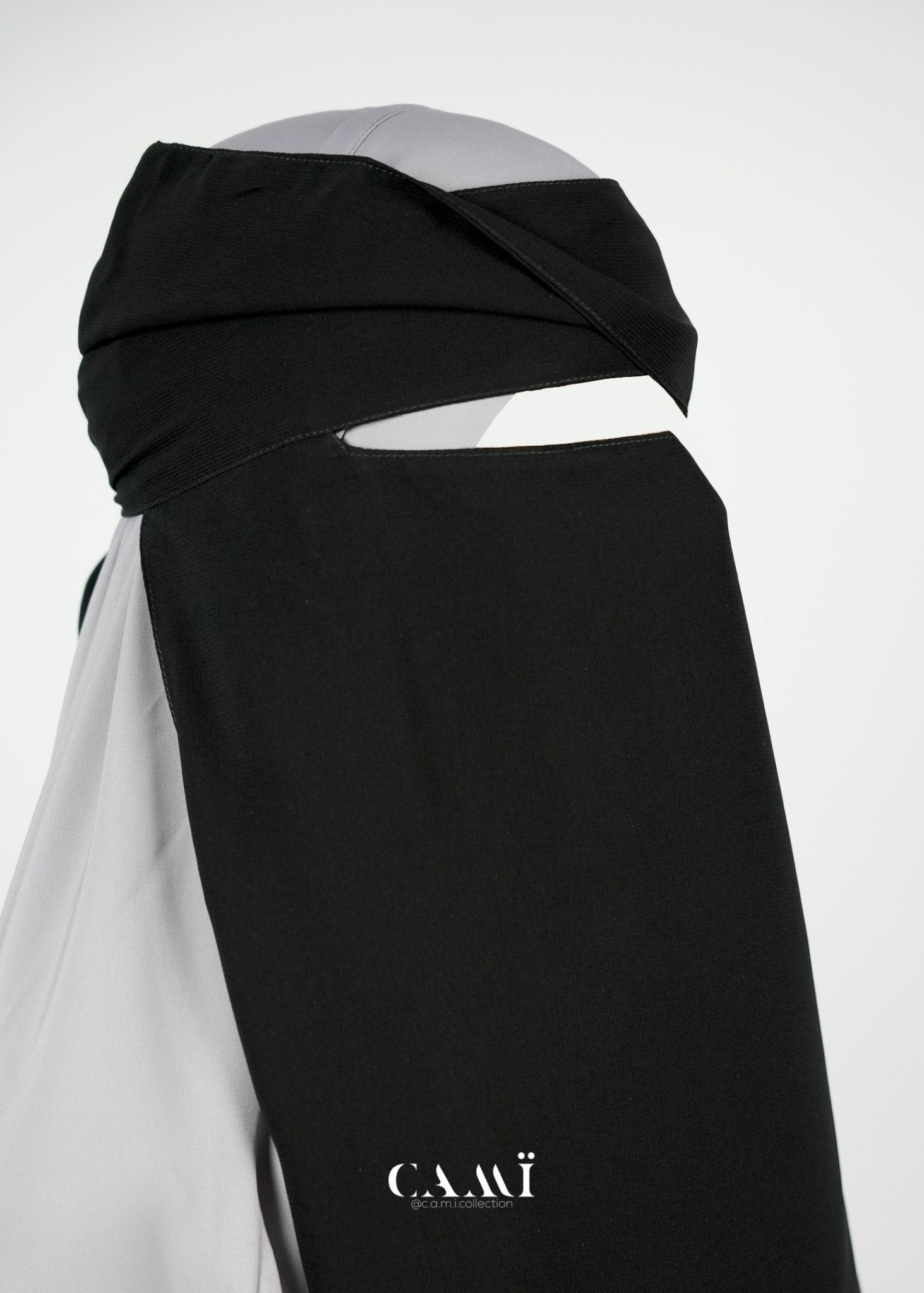 Niqab mit Klappe schwarz - CAMÏ