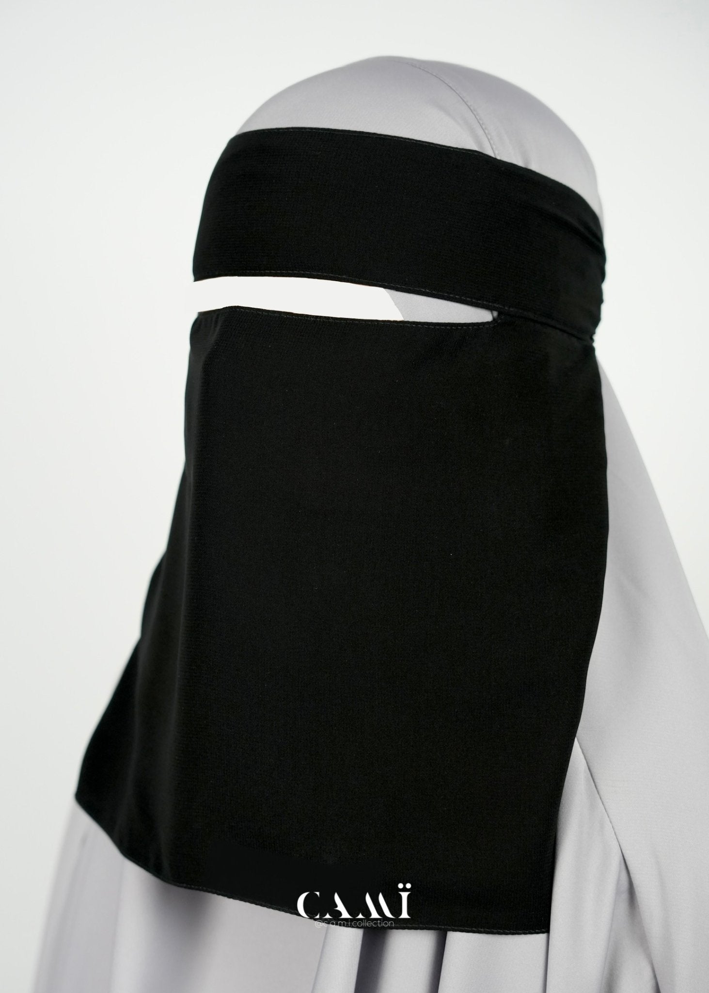 Niqab schwarz einlagig - CAMÏ