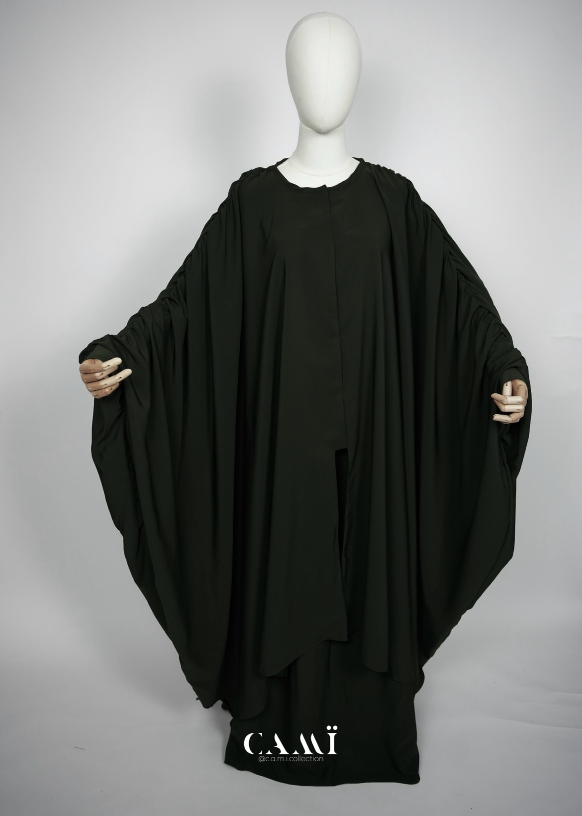 Abaya Set dark khaki green