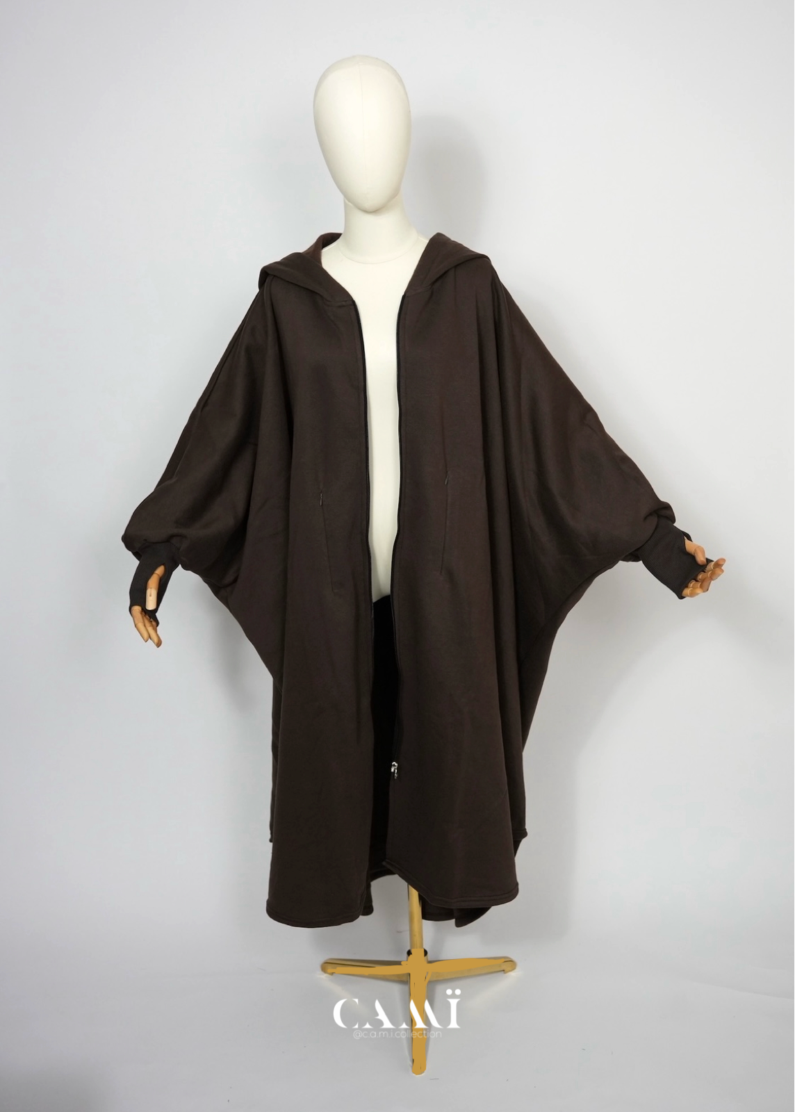 Jabaya dunkelbraun | Jacke mit weitem Schnitt