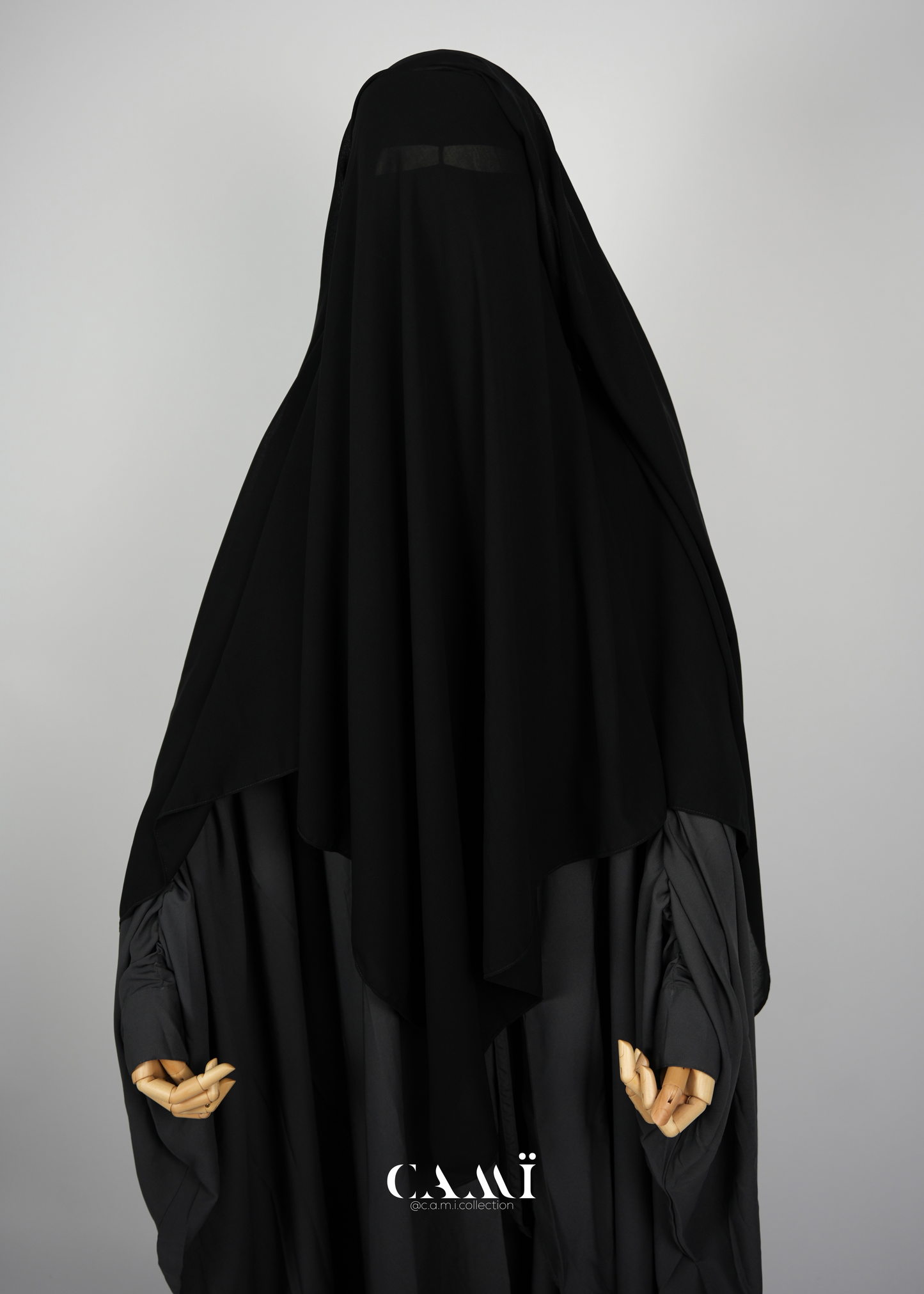 Three-layer niqab black