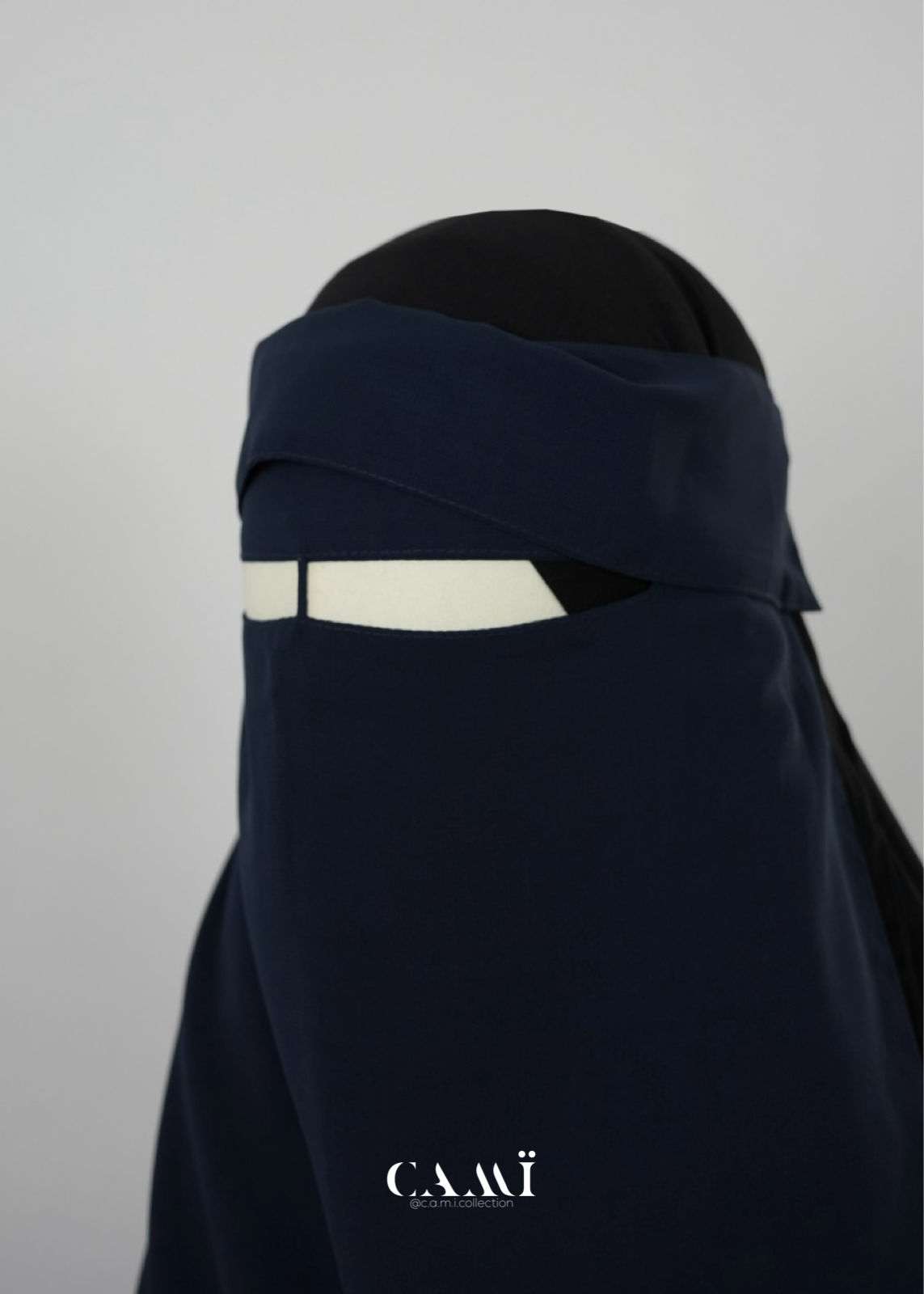 Niqab mit Klappe dunkelblau Flap Niqab