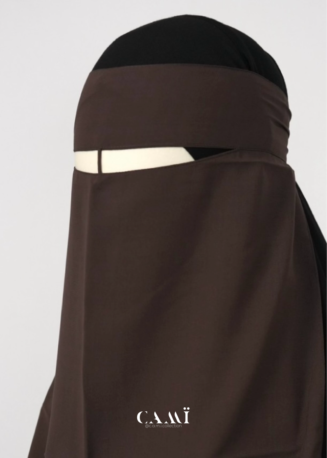 Niqab dark taupe
