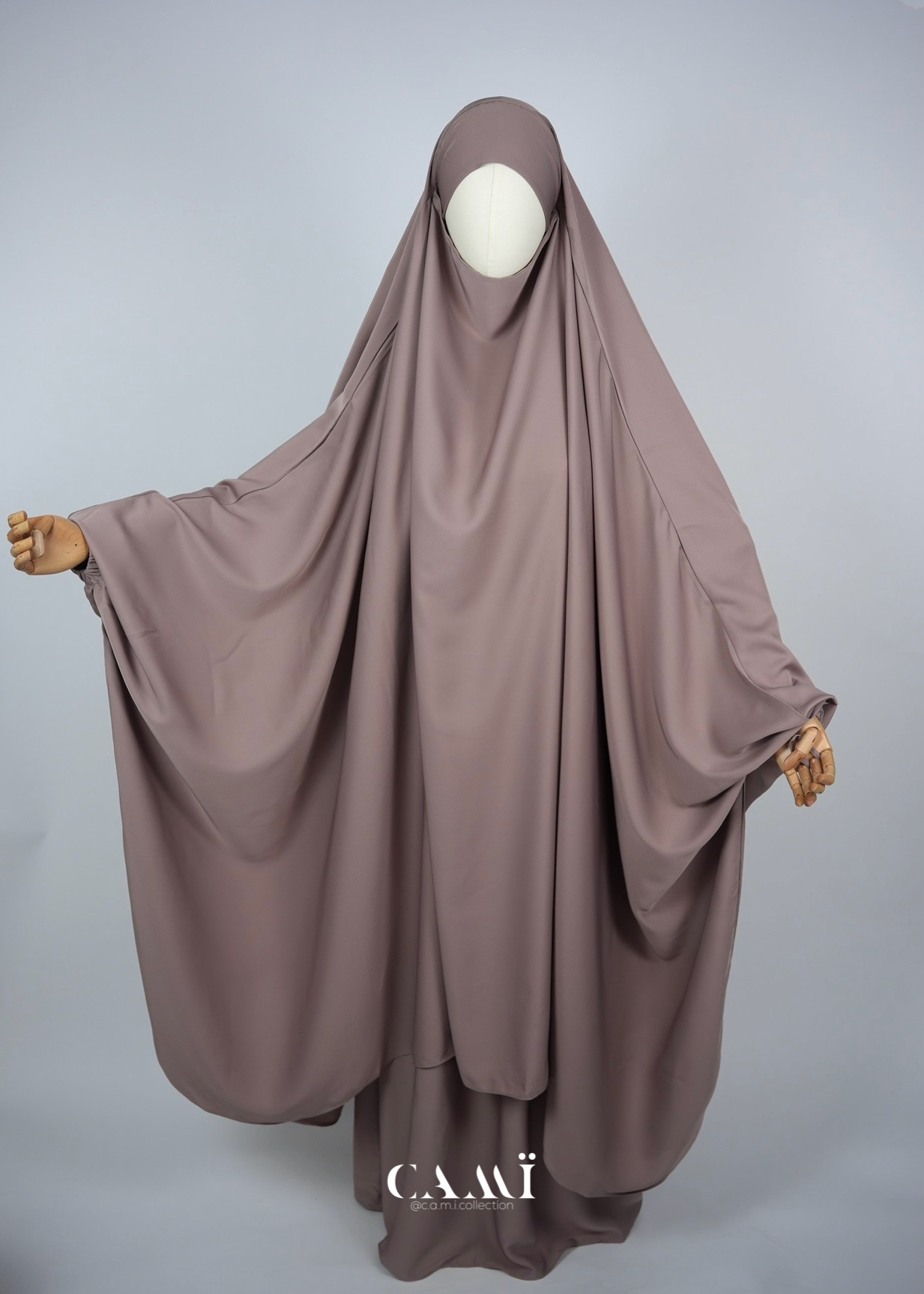 Jilbab mit Rock 2-teilig nude mauve