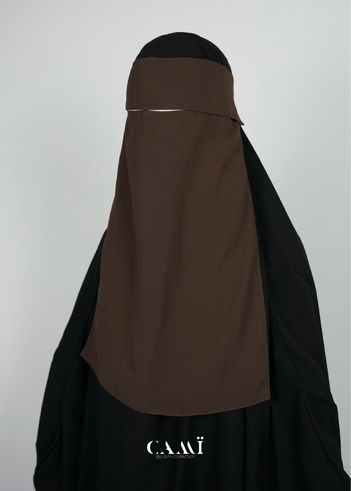 Niqab mit Klappe dunkelbraun Flap Niqab