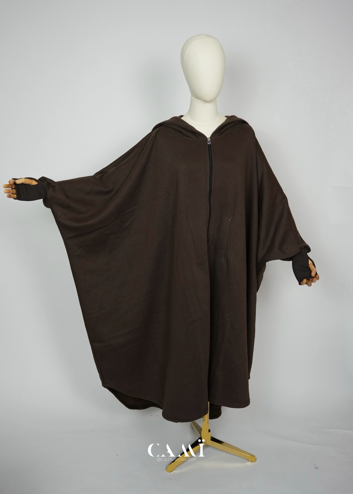 Jabaya dunkelbraun | Jacke mit weitem Schnitt