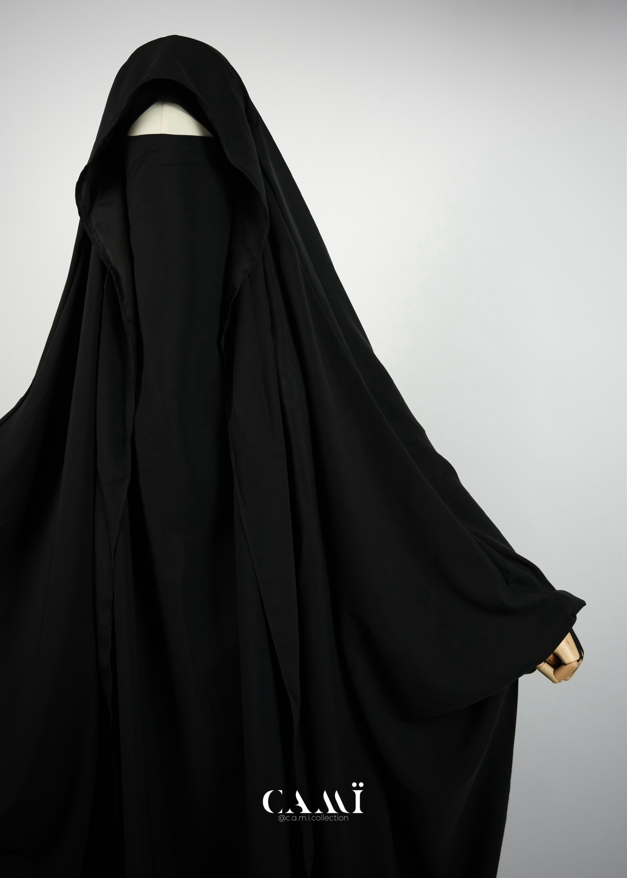 Jilbab mit Rock 2-teilig schwarz