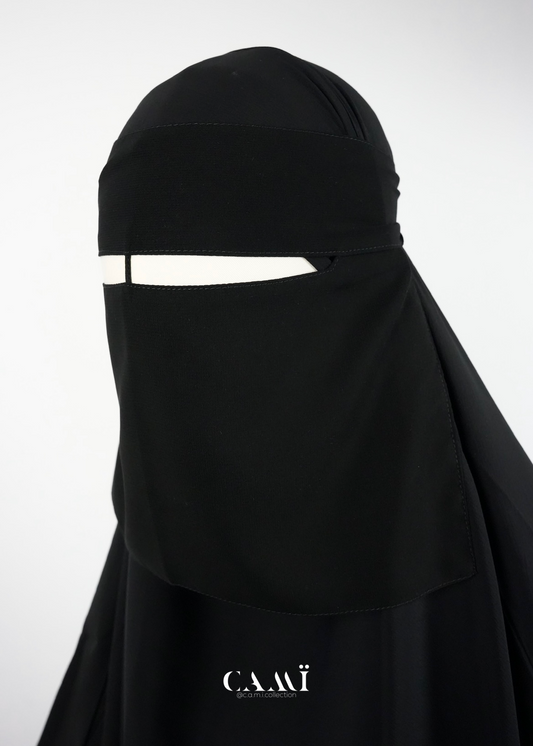 Niqab extra kurz schwarz