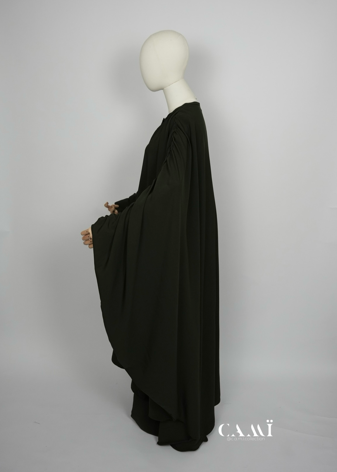 Abaya Set dark khaki green