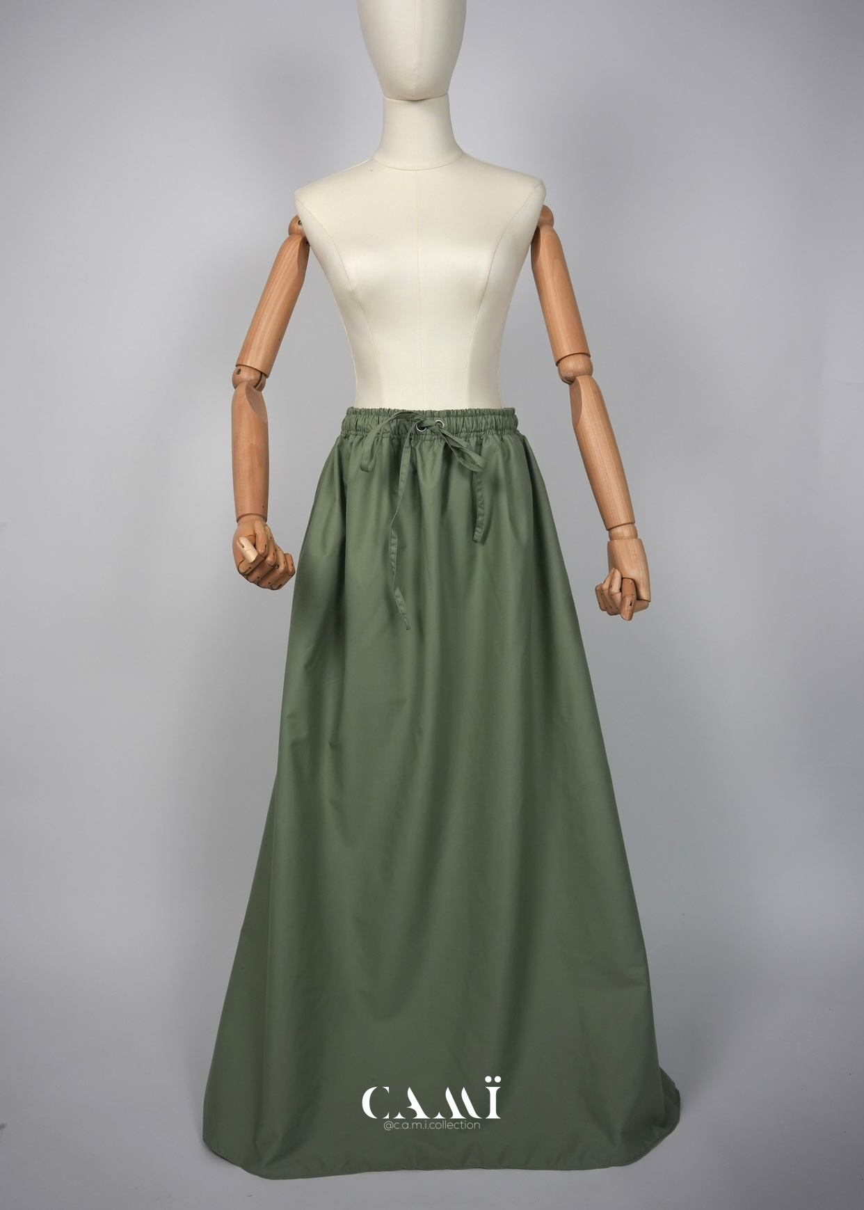 100% Baumwolle Abaya Set sage green