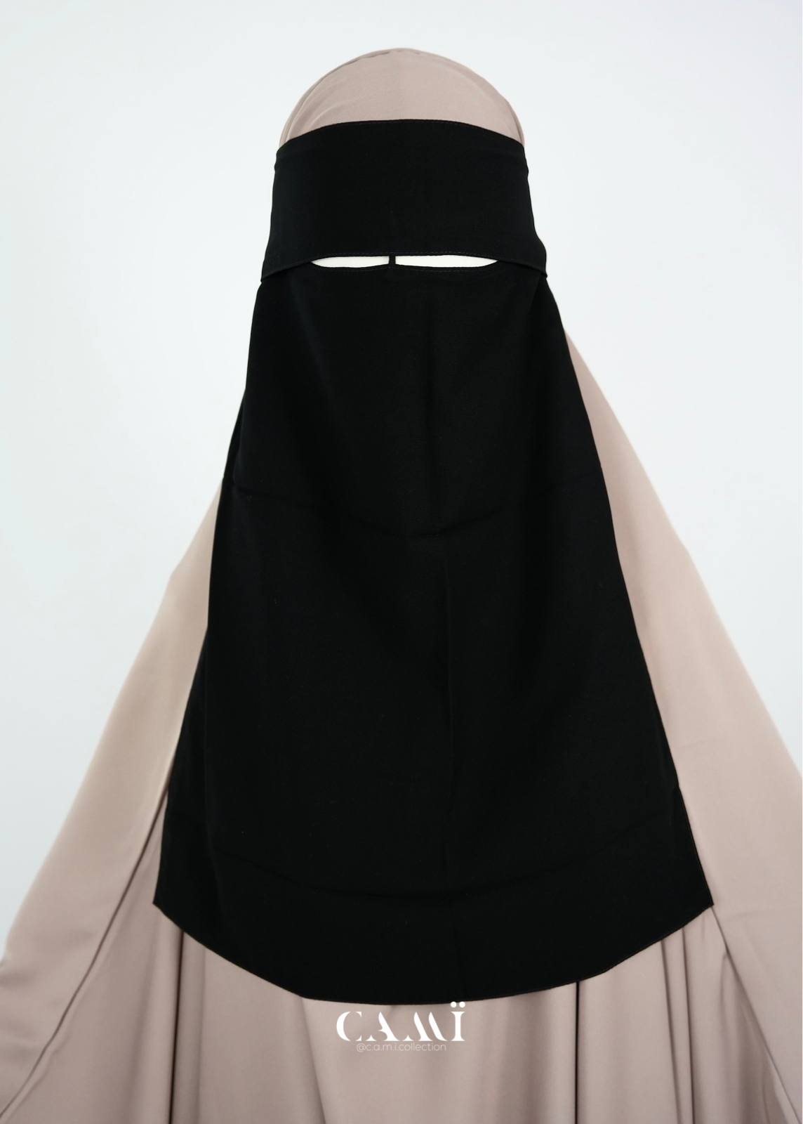 Niqab with eye flap black