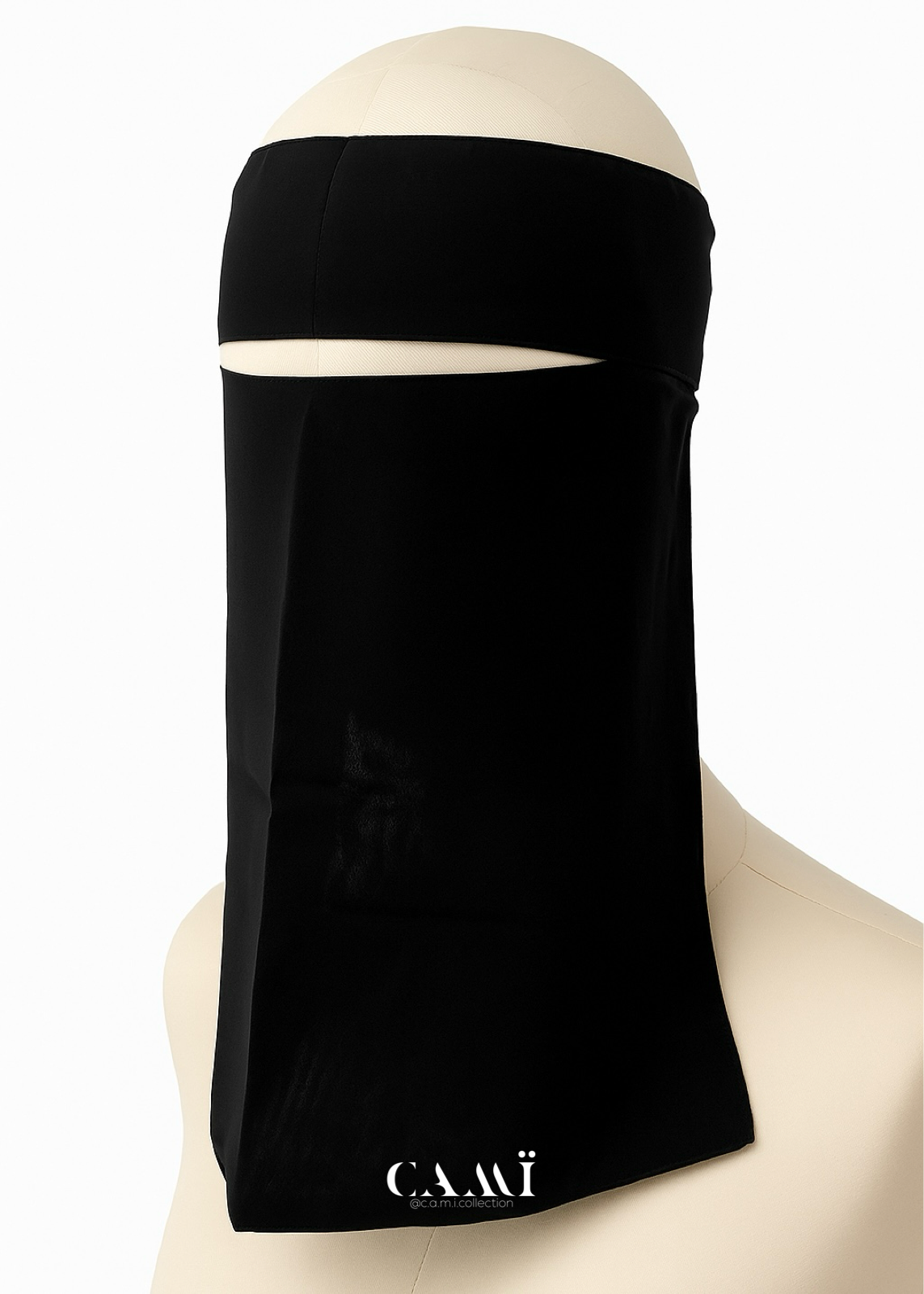 Niqab black single layer