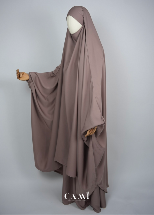 Jilbab mit Rock 2-teilig nude mauve