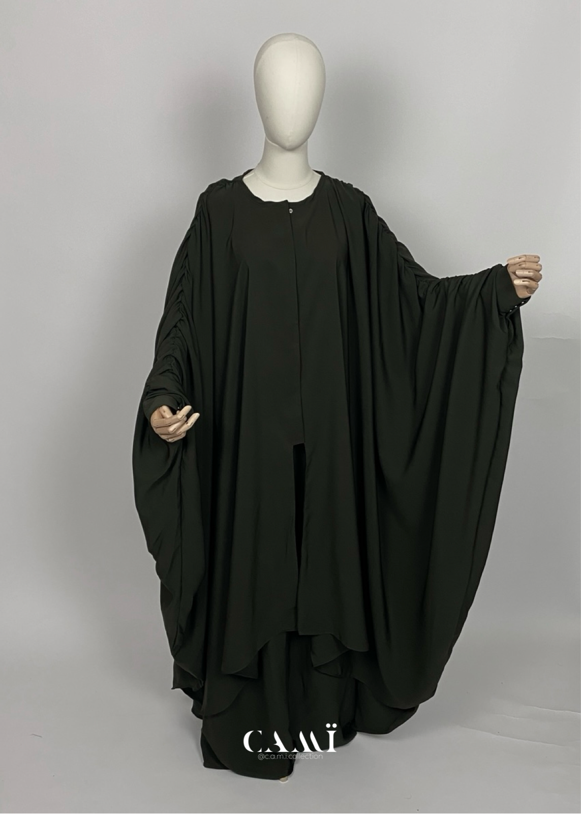 Abaya Set dark khaki green