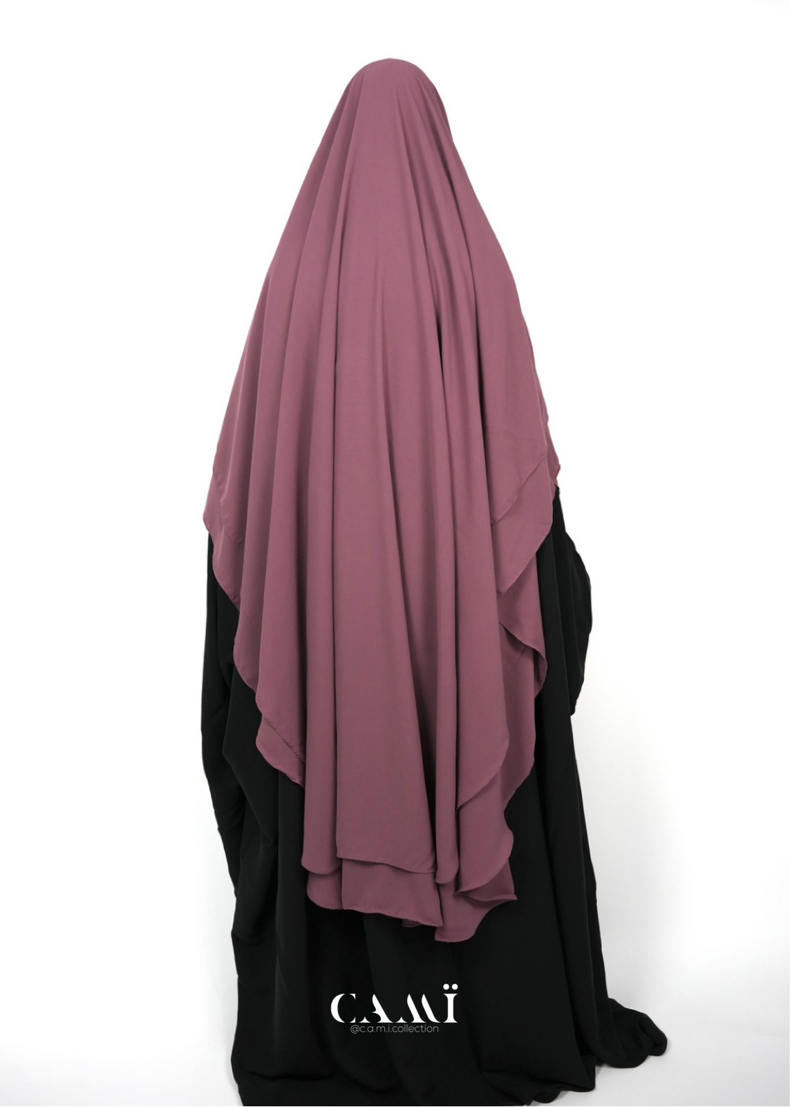 Zweilagiger Chiffon Khimar mauve