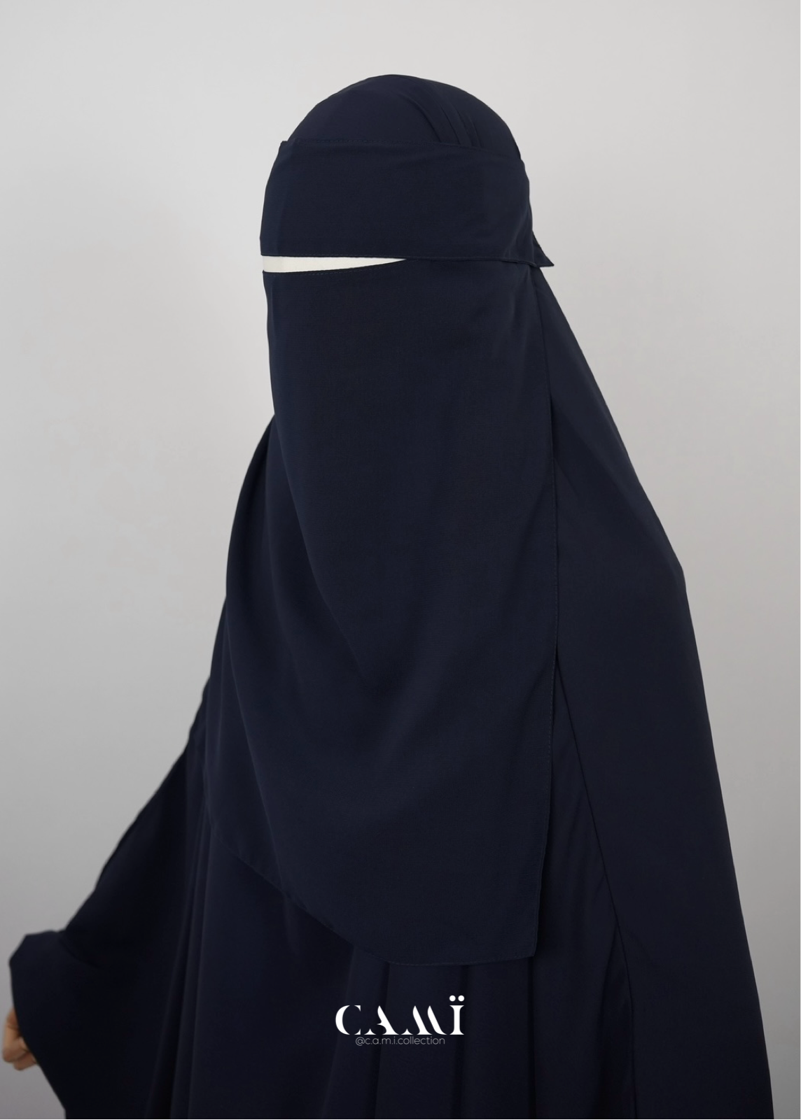 Niqab mit Klappe dunkelblau Flap Niqab