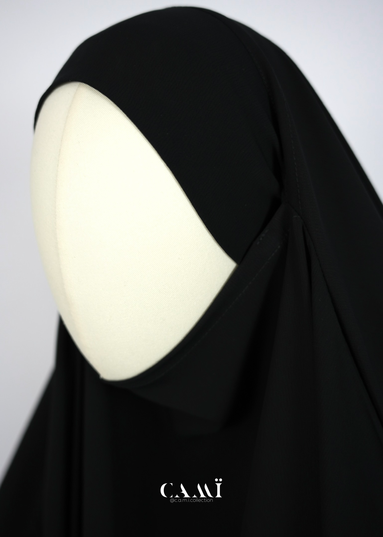 Khimar schwarz einlagig