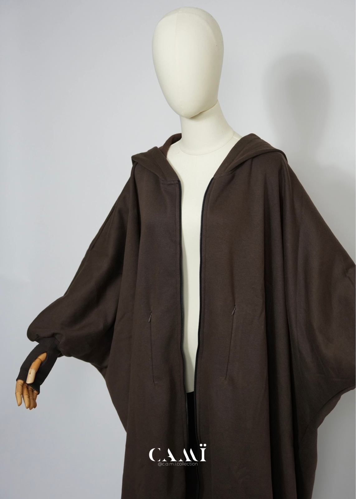 Jabaya dunkelbraun | Jacke mit weitem Schnitt