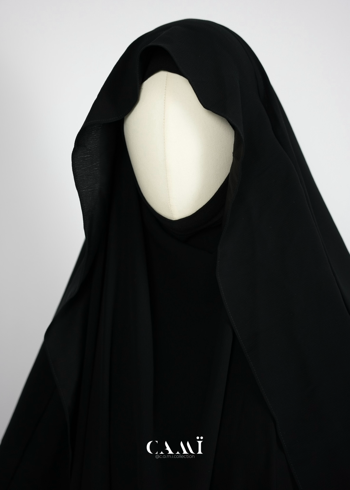 Khimar schwarz einlagig