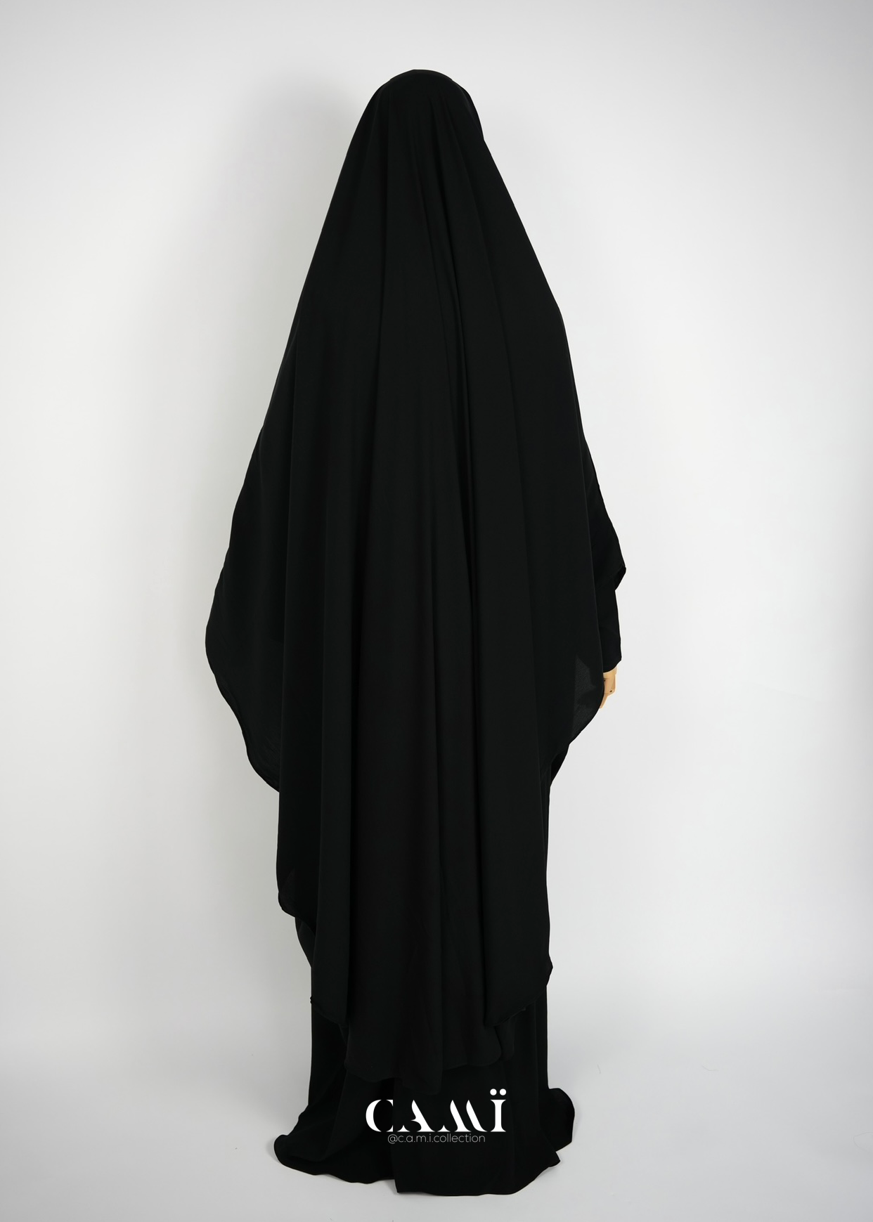 Khimar schwarz einlagig