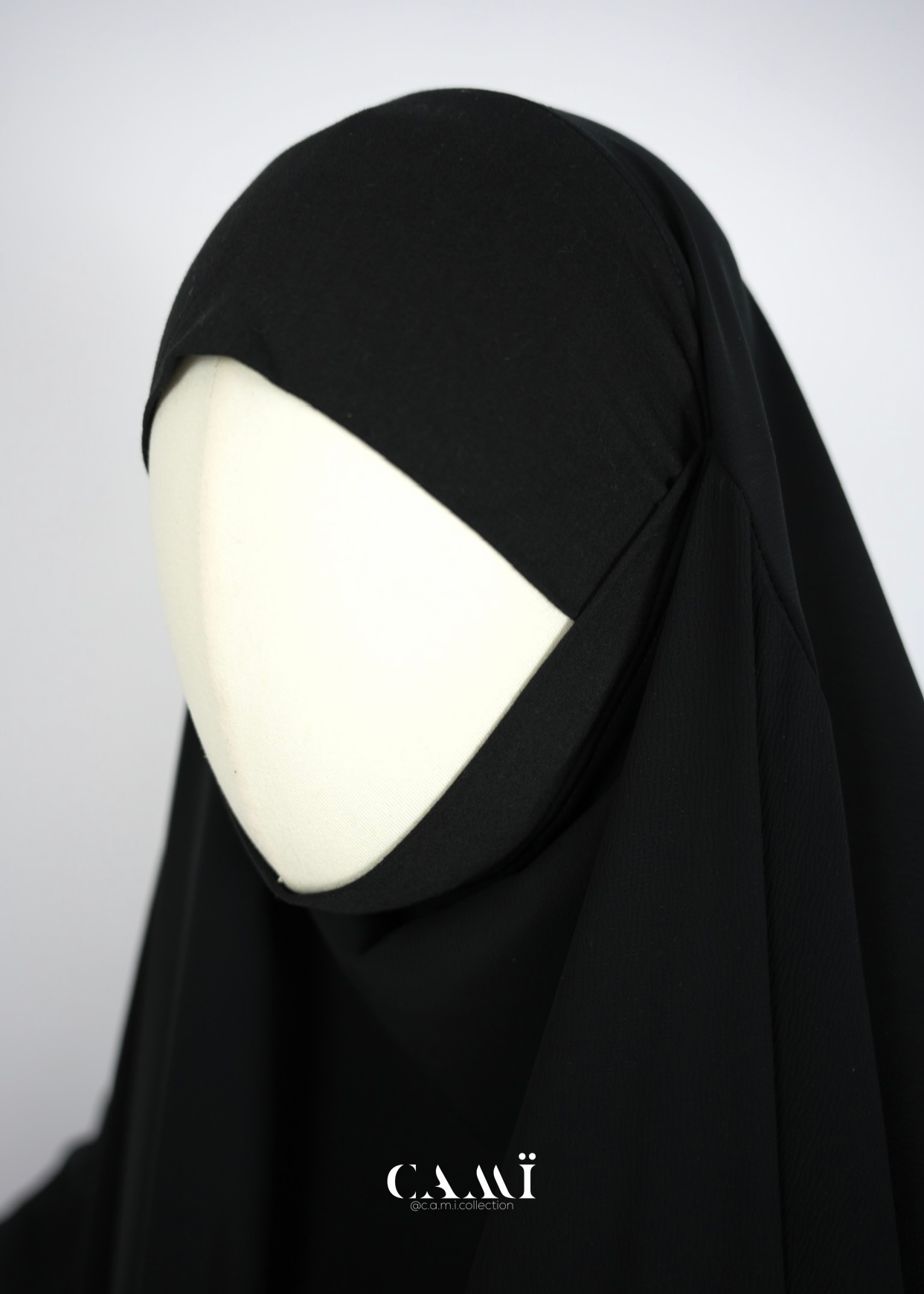 Khimar schwarz einlagig