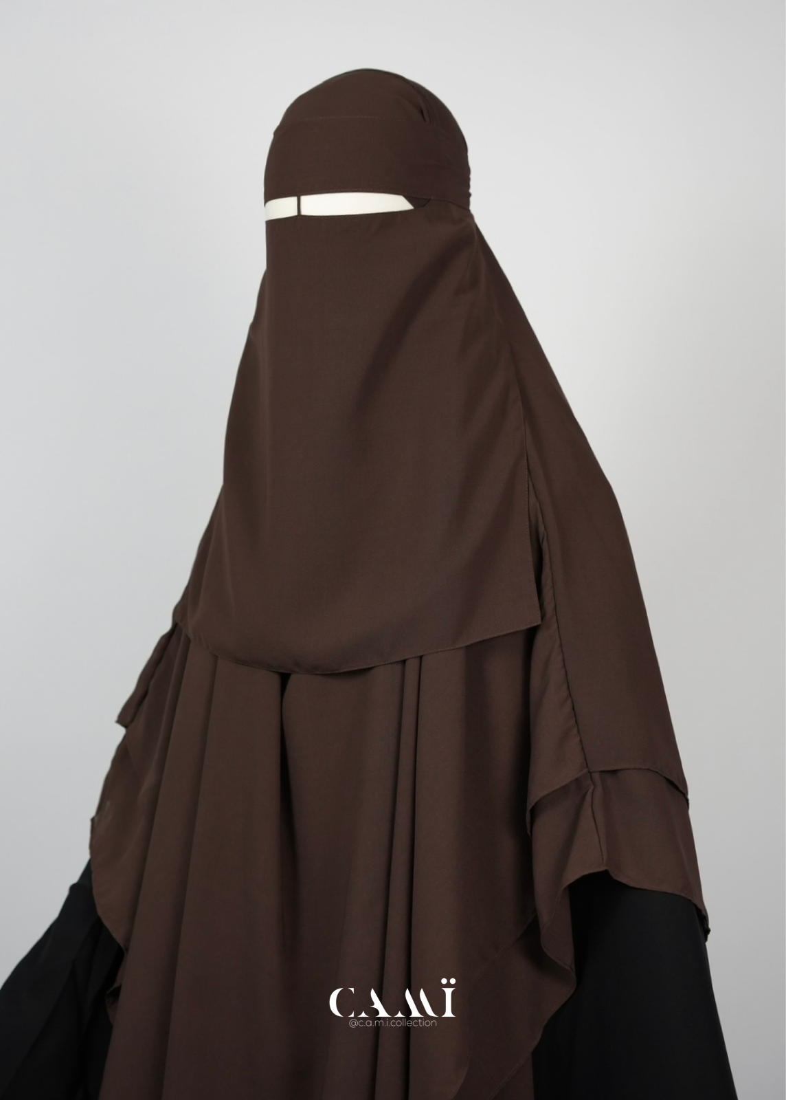 Niqab dunkelbraun