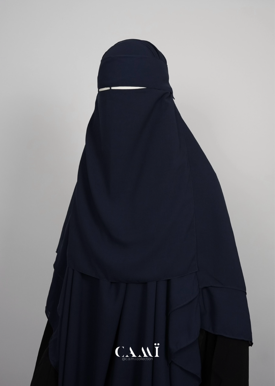 Niqab mit Klappe dunkelblau Flap Niqab