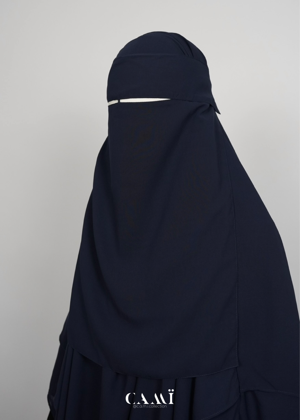 Niqab mit Klappe dunkelblau Flap Niqab
