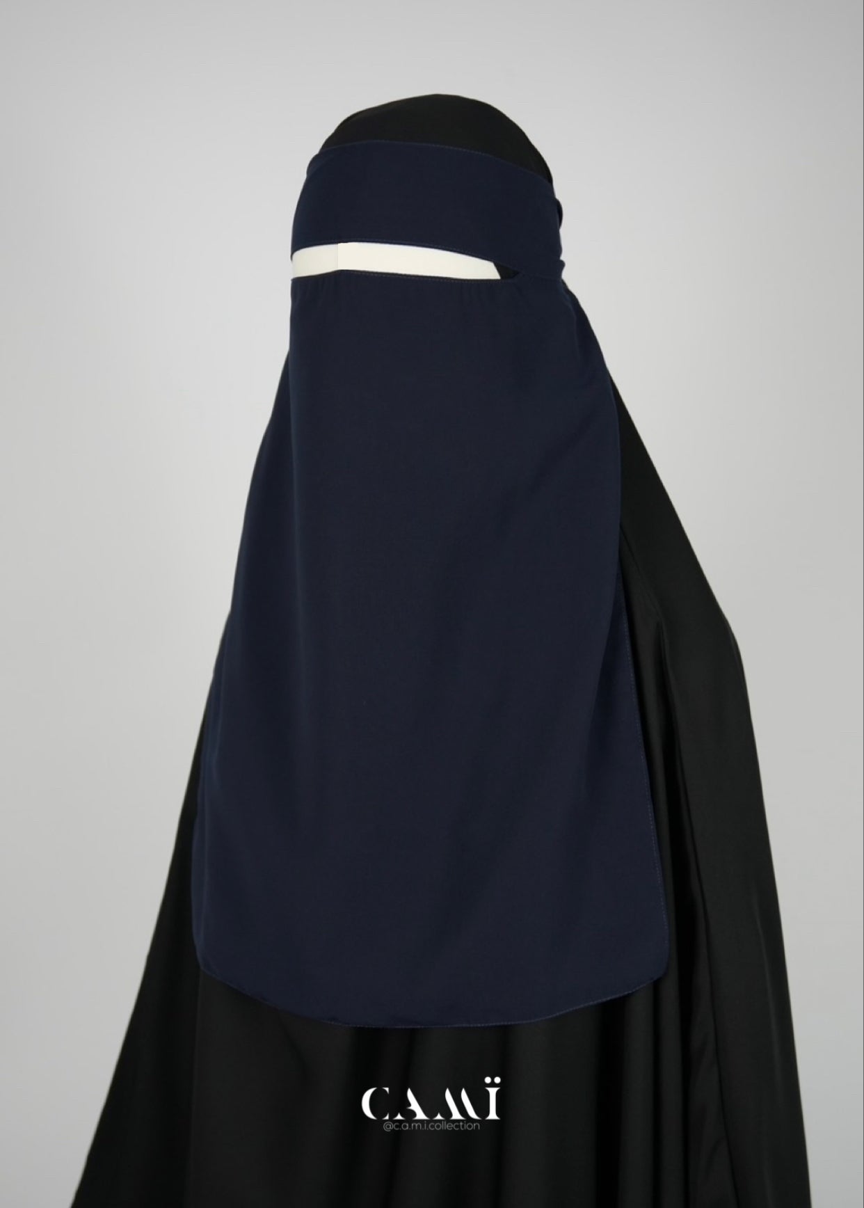 Niqab navy einlagig