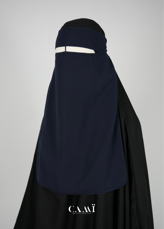 Niqab navy einlagig